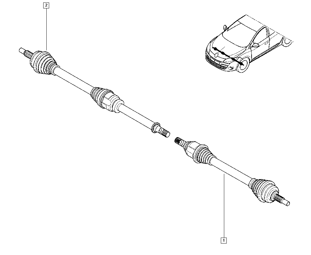 DACIA 3910 031 12R - Шарнирный комплект, ШРУС, приводной вал autospares.lv