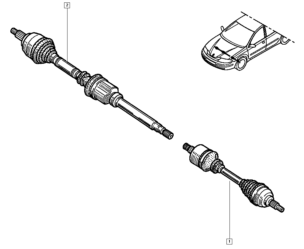 RENAULT 8200387522 - Приводной вал autospares.lv