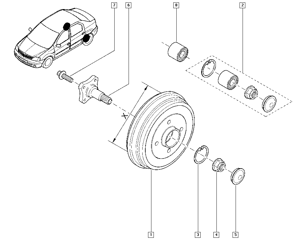 RENAULT 6001548126 - Тормозной барабан autospares.lv