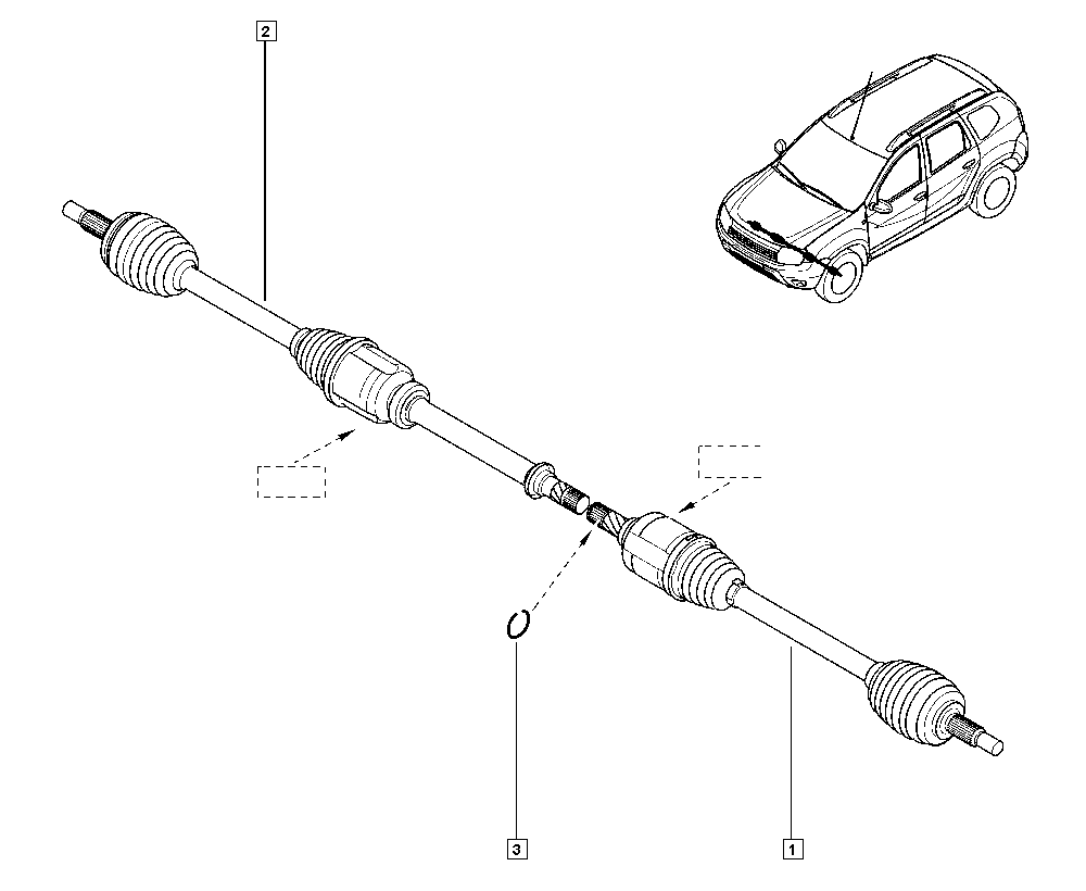 RENAULT 391017275R - Приводной вал autospares.lv