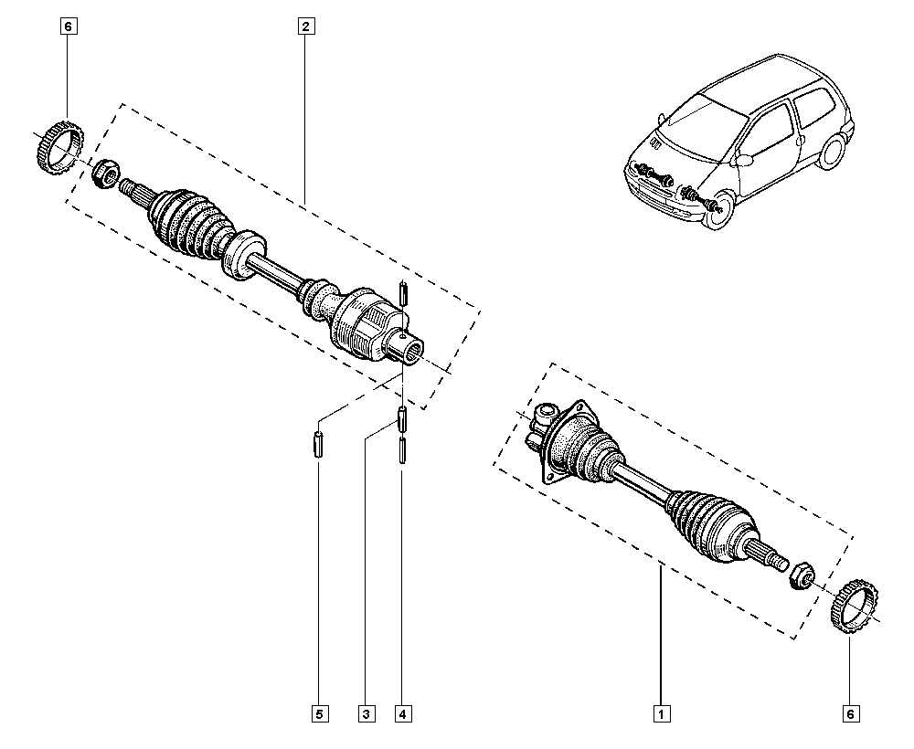 RENAULT 7701468548 - Приводной вал autospares.lv