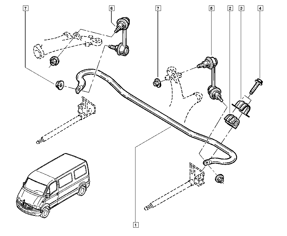 RENAULT 82 00 713 523 - Тяга / стойка, стабилизатор autospares.lv