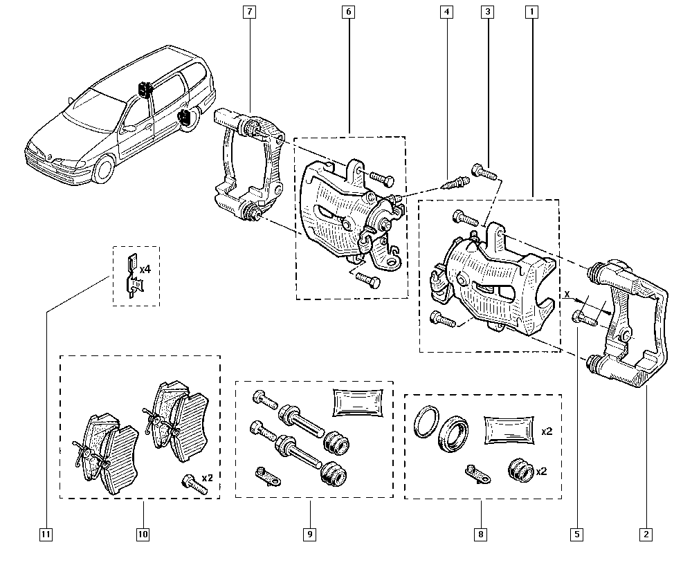 RENAULT 7701206344 - Тормозной суппорт autospares.lv