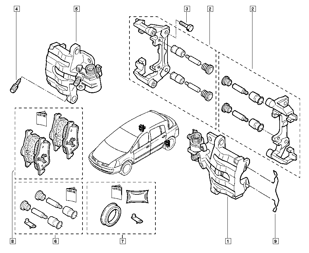 Barreiros 7701206609 - Тормозные колодки, дисковые, комплект autospares.lv