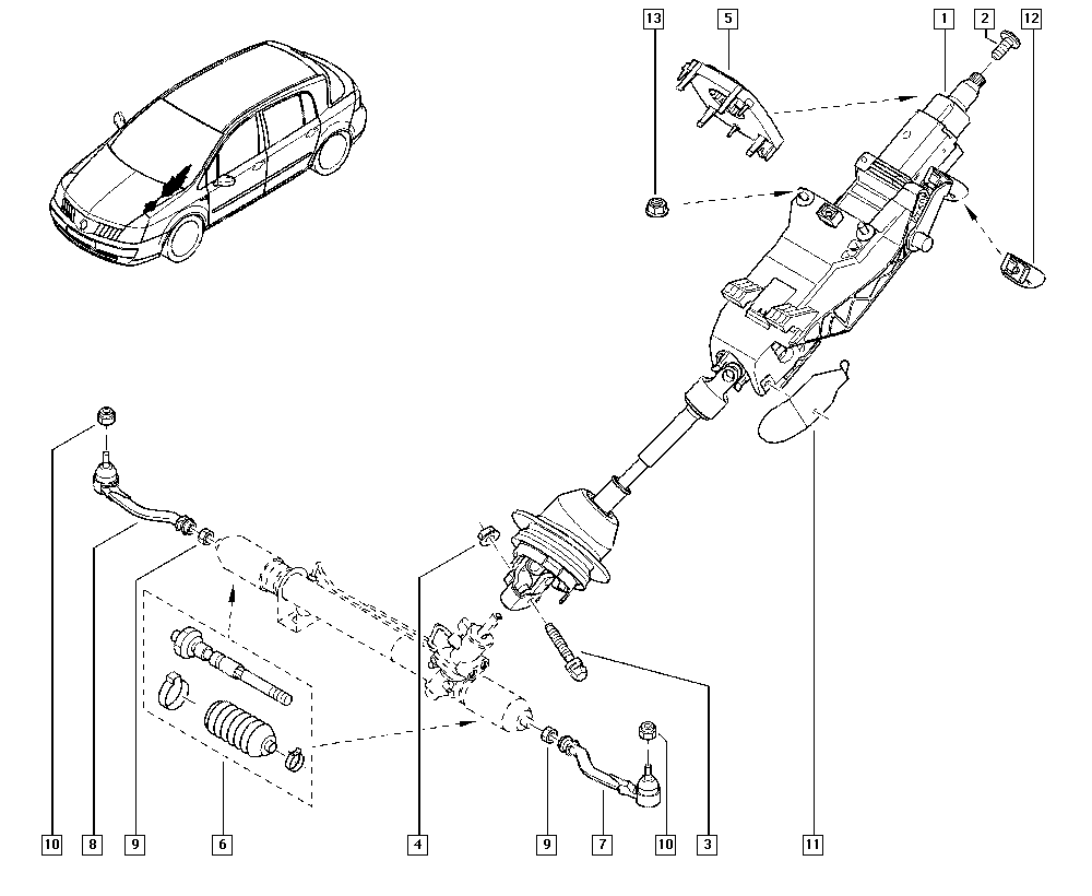 RENAULT 7703032159 - Осевой шарнир, рулевая тяга autospares.lv