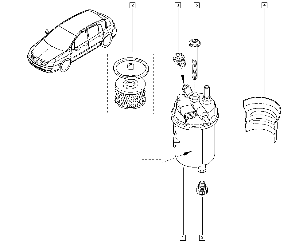 RENAULT 82 01 007 928 - Топливный фильтр autospares.lv