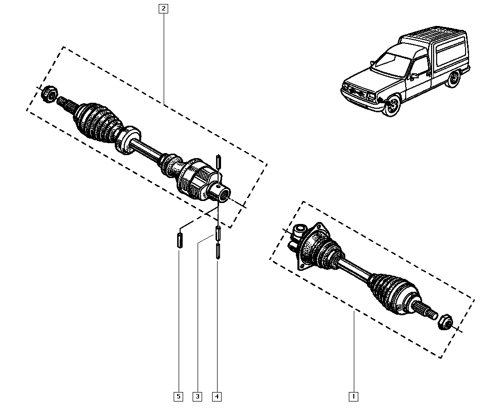 RENAULT 7701351194 - Приводной вал autospares.lv