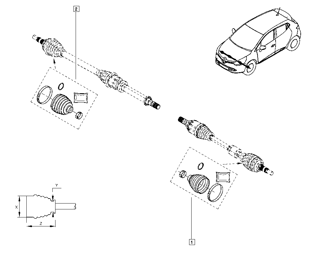 RENAULT 39241-0919R - Приводной вал autospares.lv