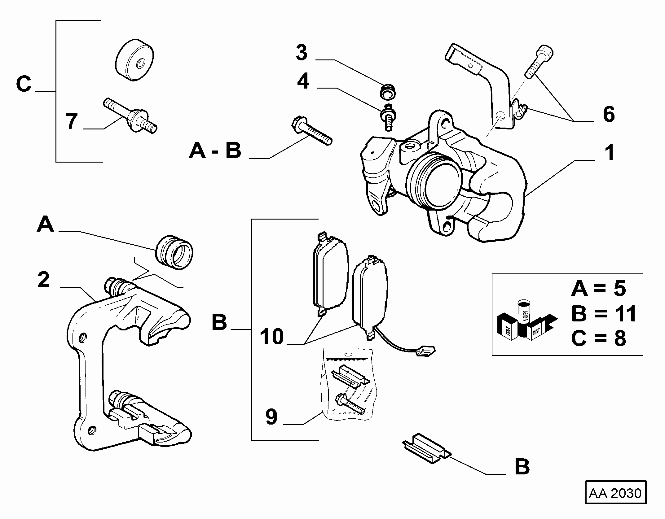 FIAT 77365542 - Тормозные колодки, дисковые, комплект autospares.lv