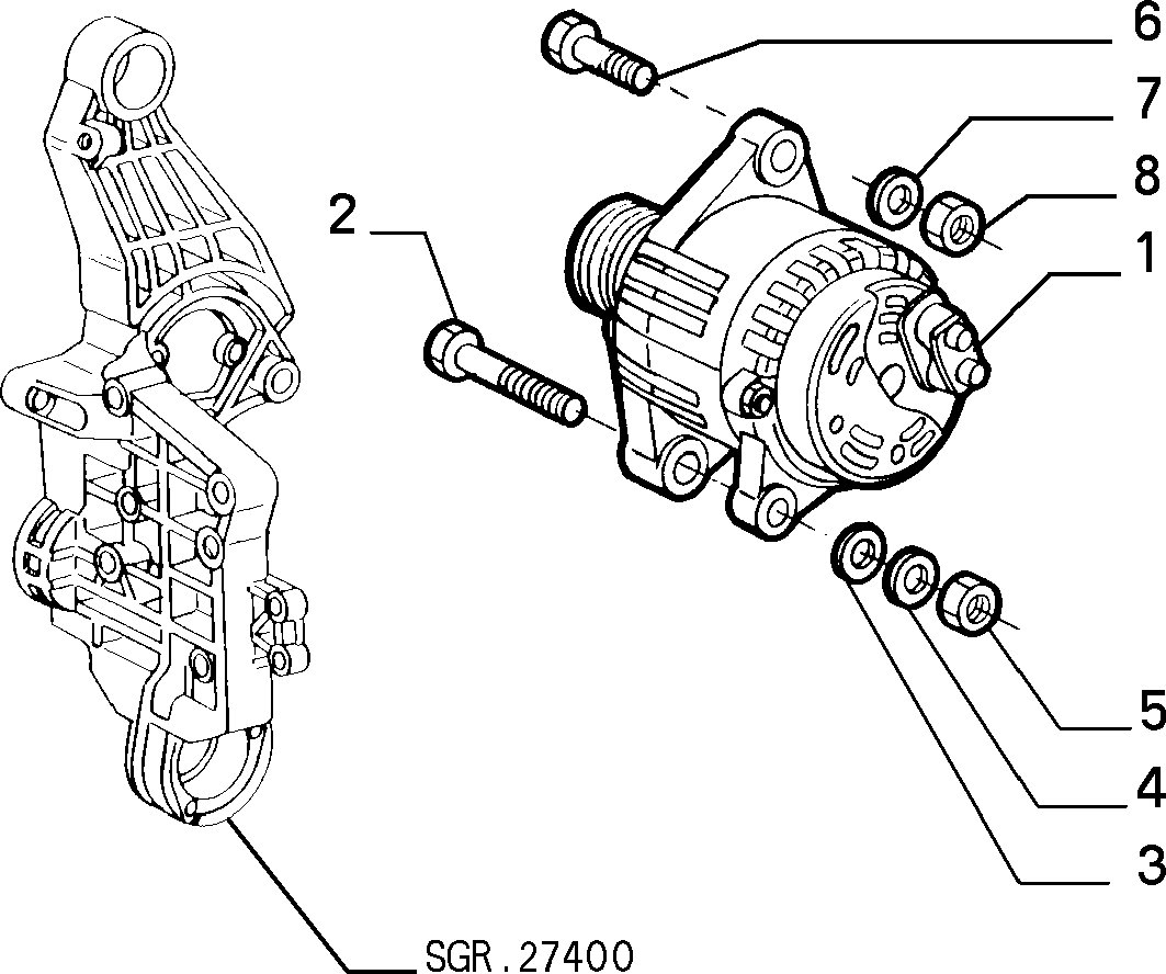 Alfa Romeo 608 1258 3 - Генератор autospares.lv