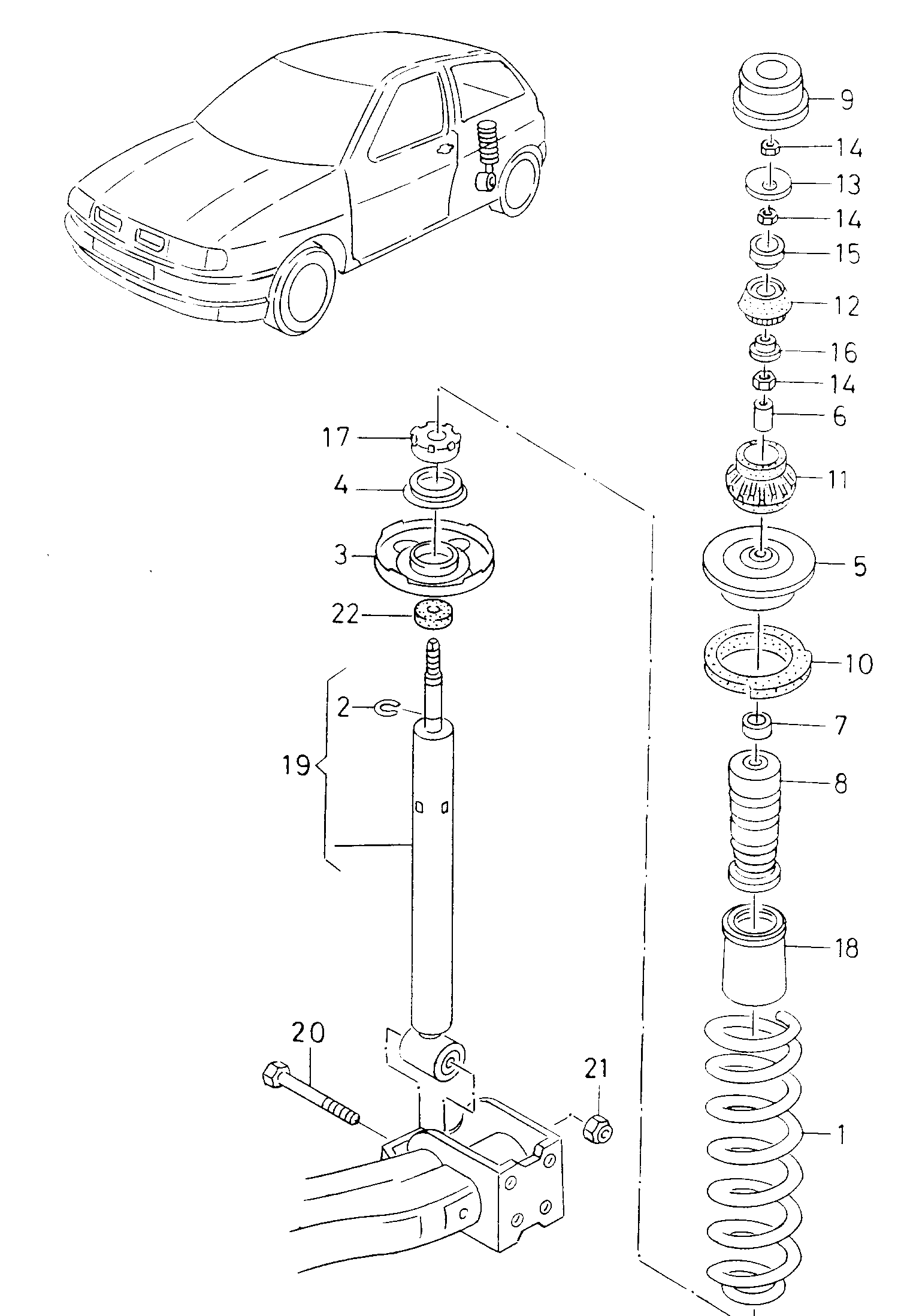 AUDI 6K0 513 031 R - Амортизатор autospares.lv