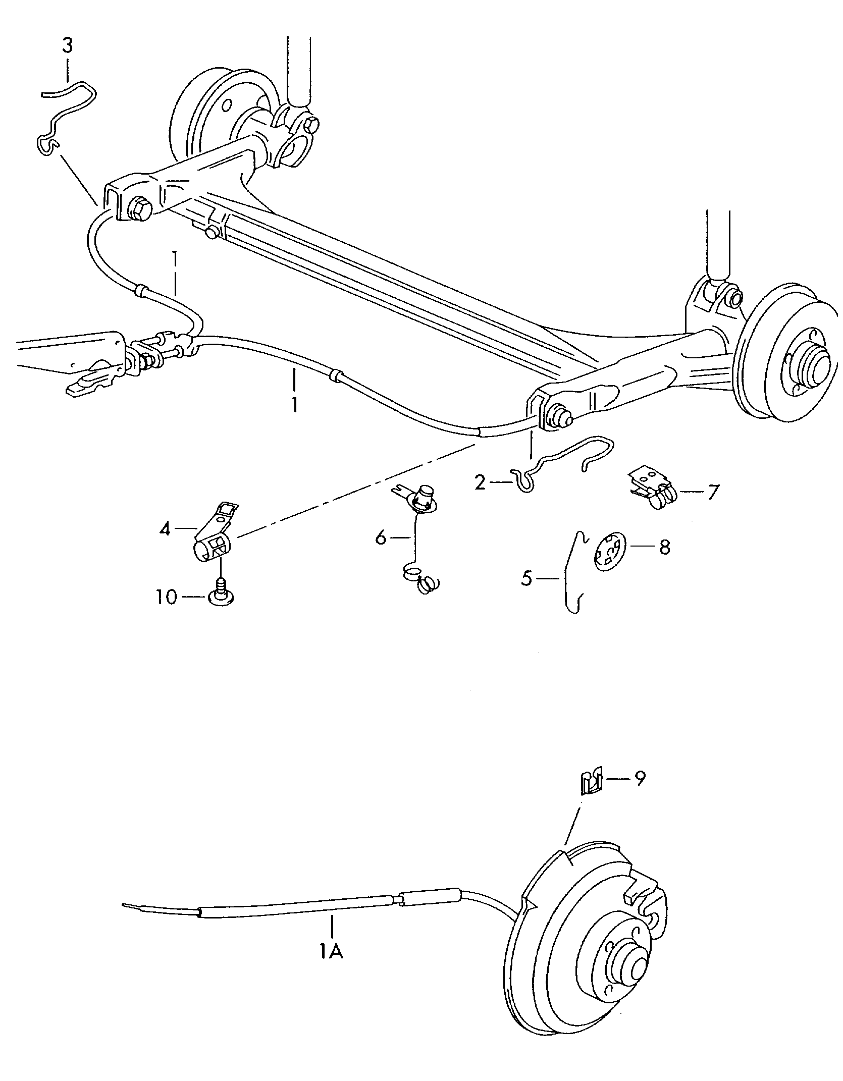 Seat 6R0 609 721 B - Тросик, cтояночный тормоз autospares.lv