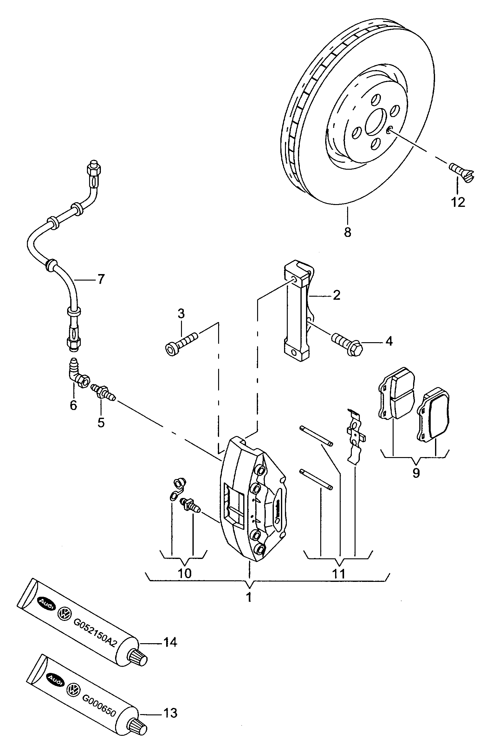 AUDI 6KL698151 - Тормозные колодки, дисковые, комплект autospares.lv