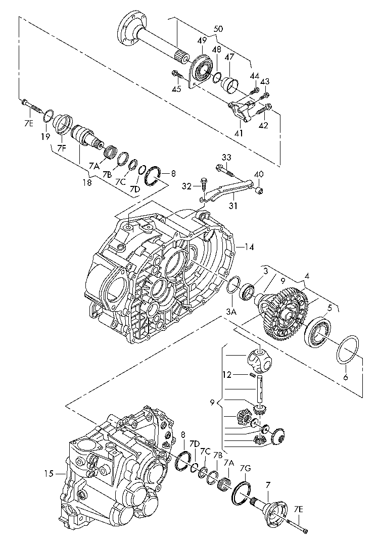 Seat 02N 409 345 A - Приводной вал autospares.lv