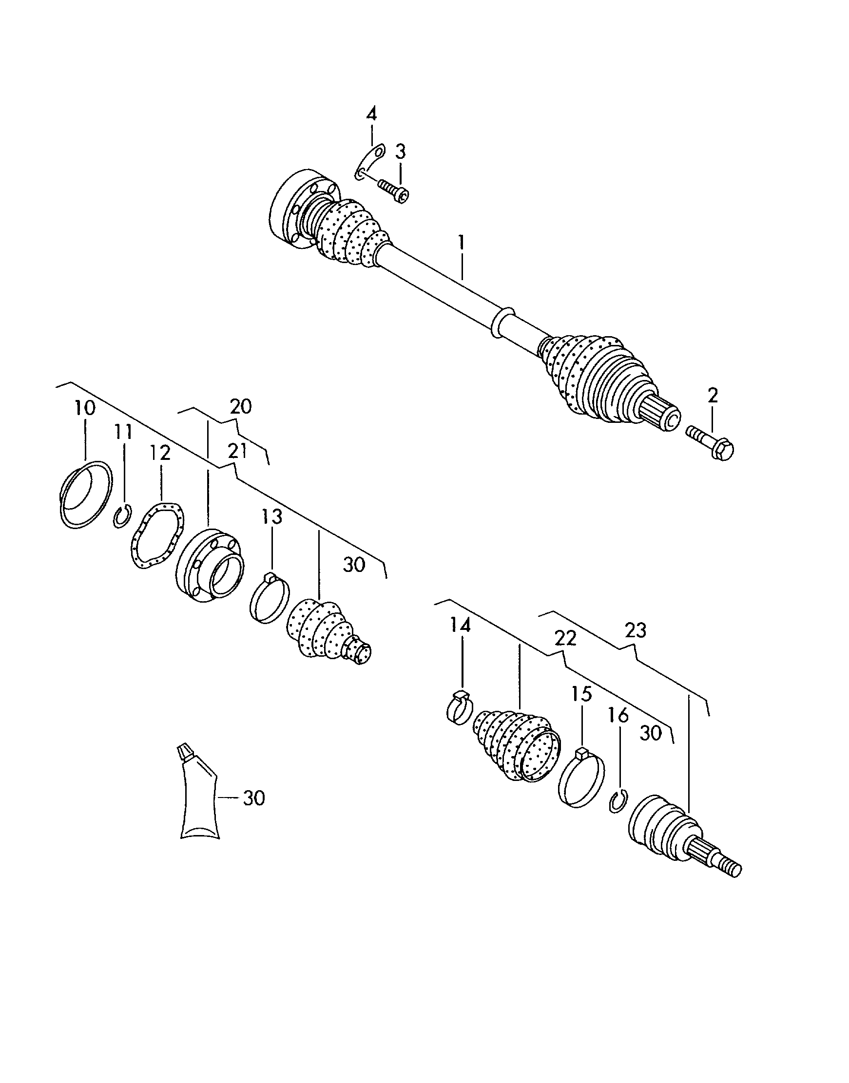 AUDI 7M0 498 203 A - Пыльник, приводной вал autospares.lv