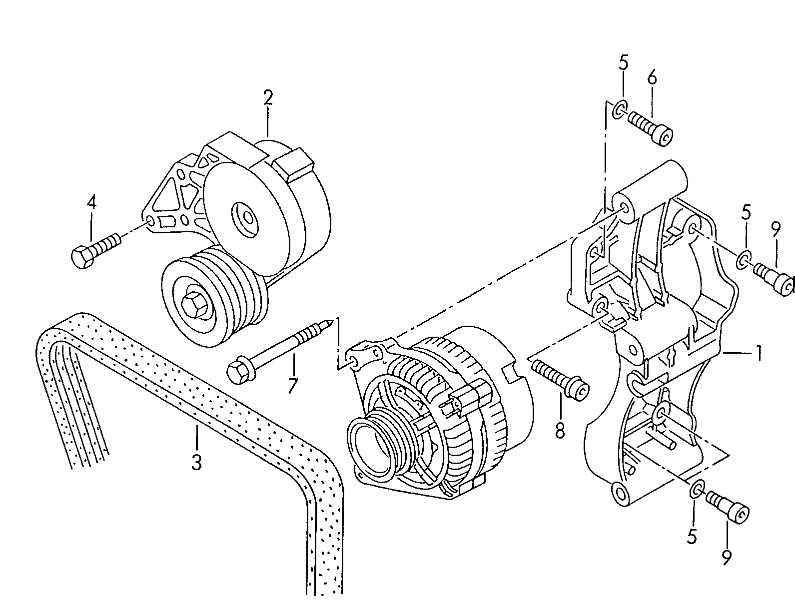 VW 022 145 299 D - Ролик, поликлиновый ремень autospares.lv