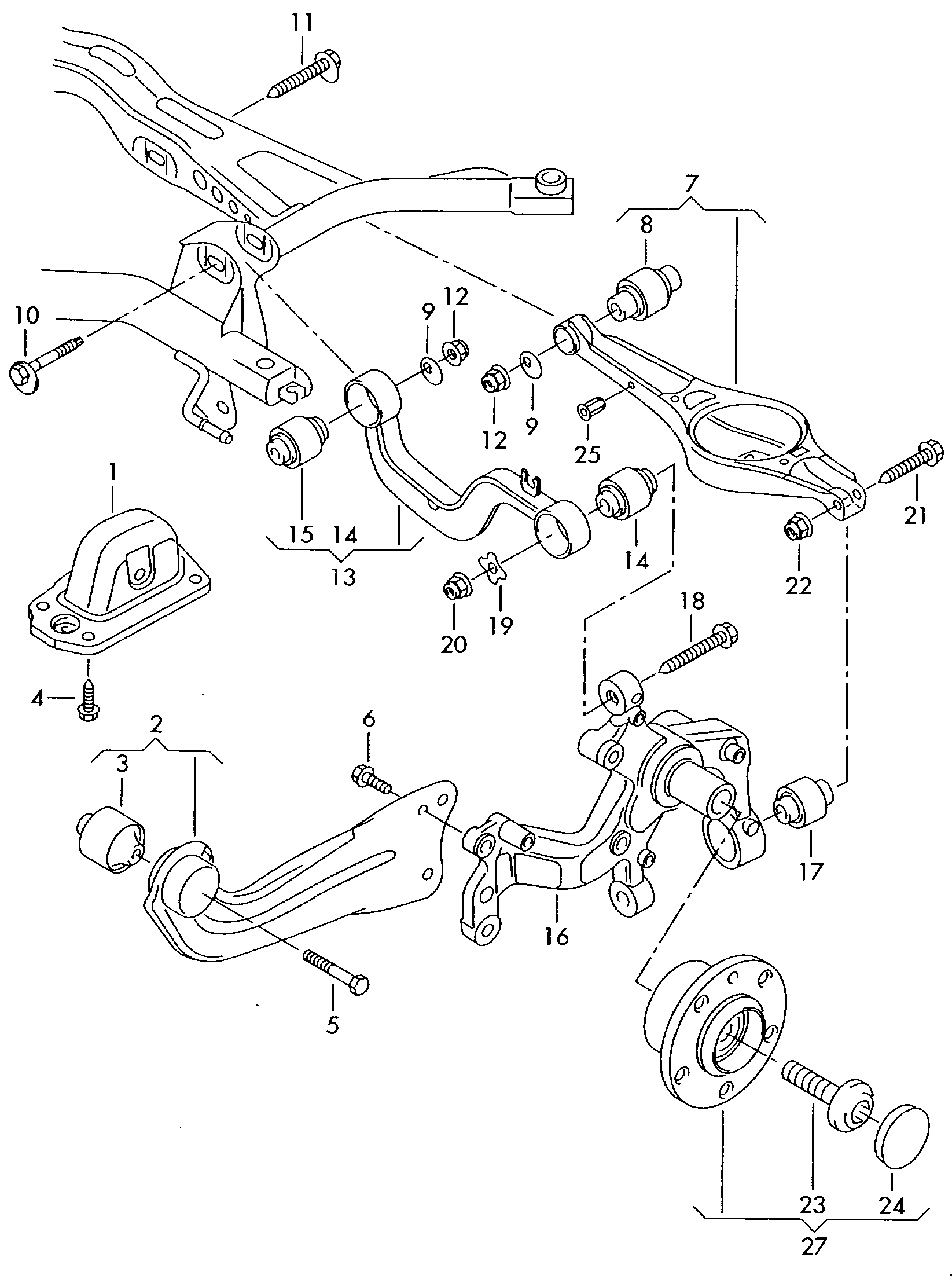 Skoda 1K0 505 223 E - Рычаг подвески колеса autospares.lv