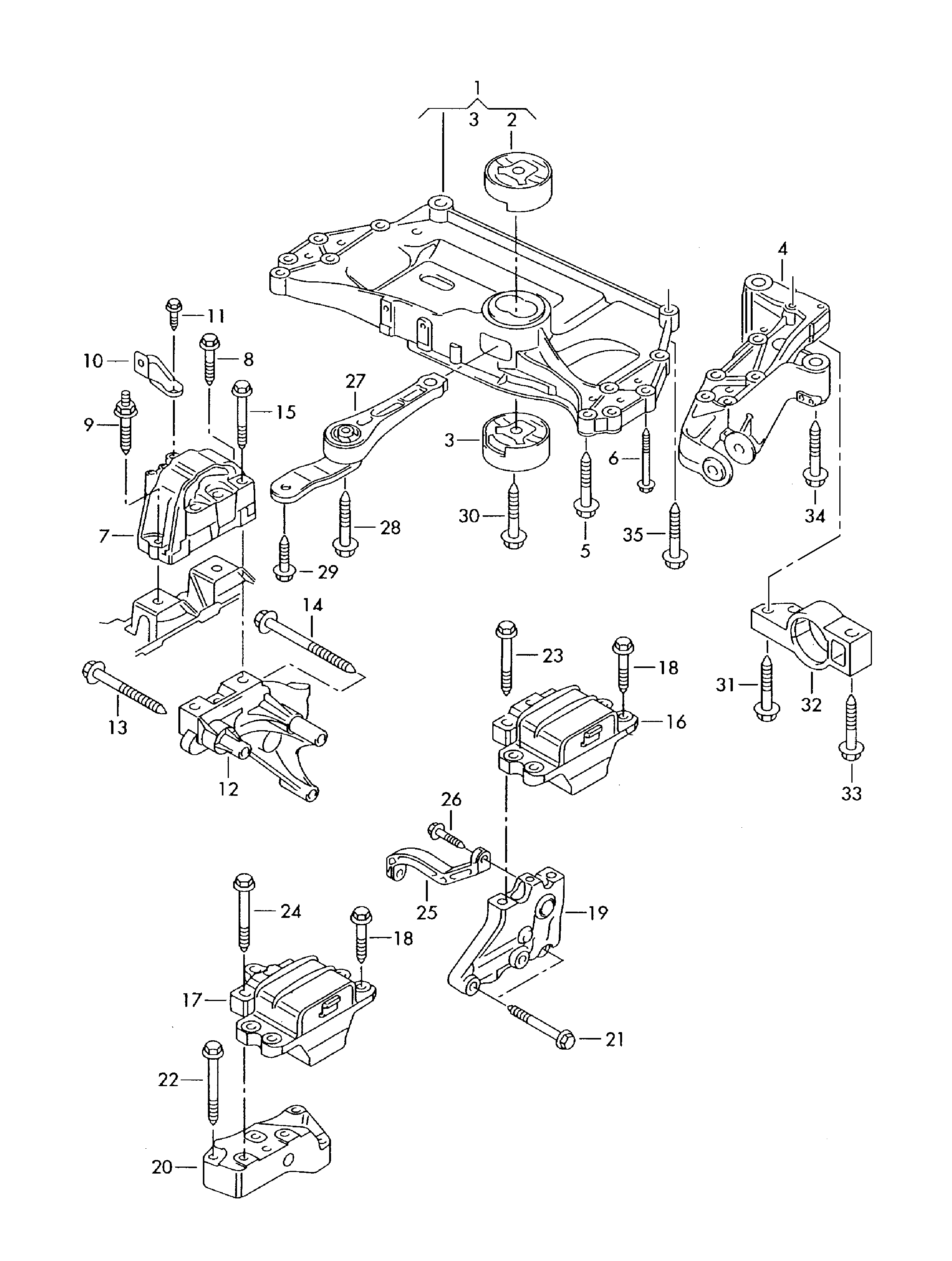 Seat 1K0 199 867 - Подвеска, ступенчатая коробка передач autospares.lv