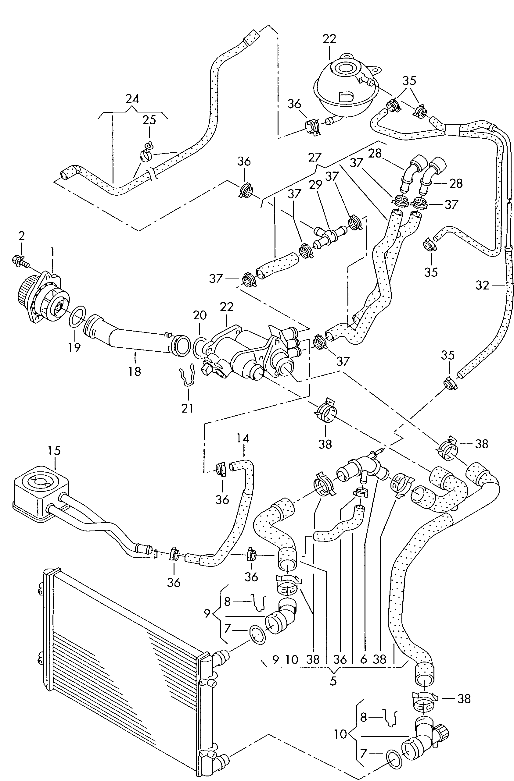 AUDI 036 121 008 GX - Водяной насос autospares.lv