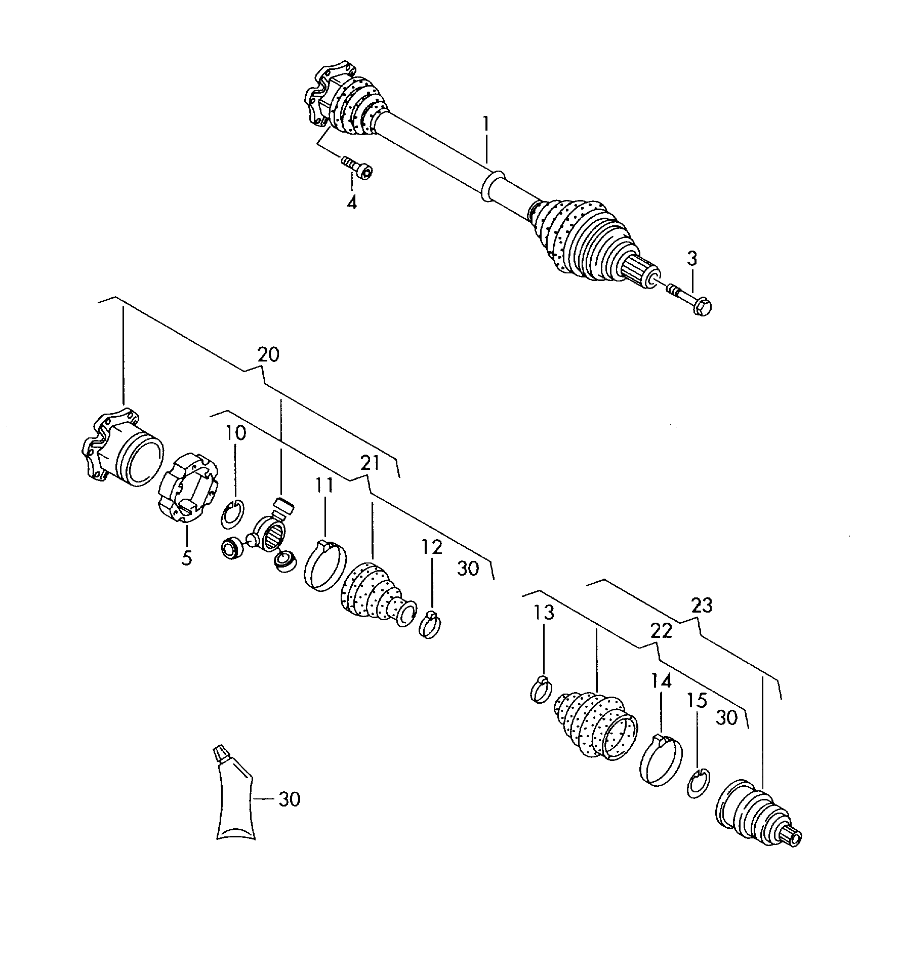 VAG 7M3407761 - Приводной вал autospares.lv