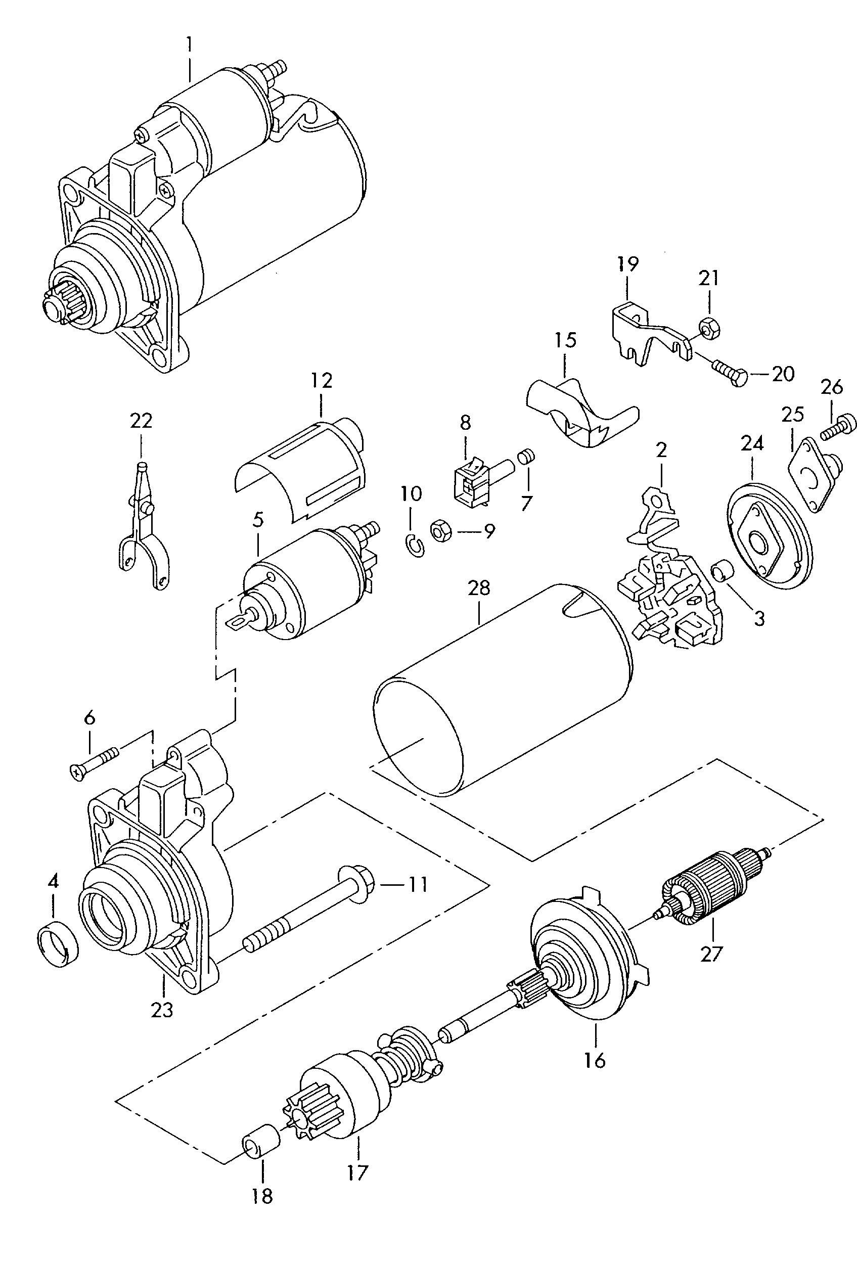 Seat 02M 911 335 - Ведущая шестерня, бендикс, стартер autospares.lv