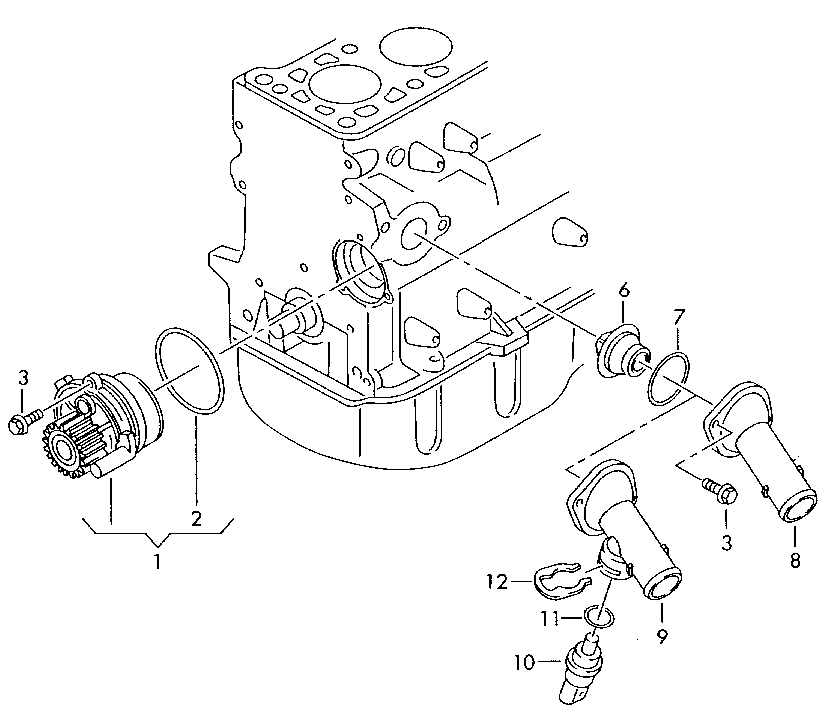 Seat 03G.121.011X - Водяной насос autospares.lv