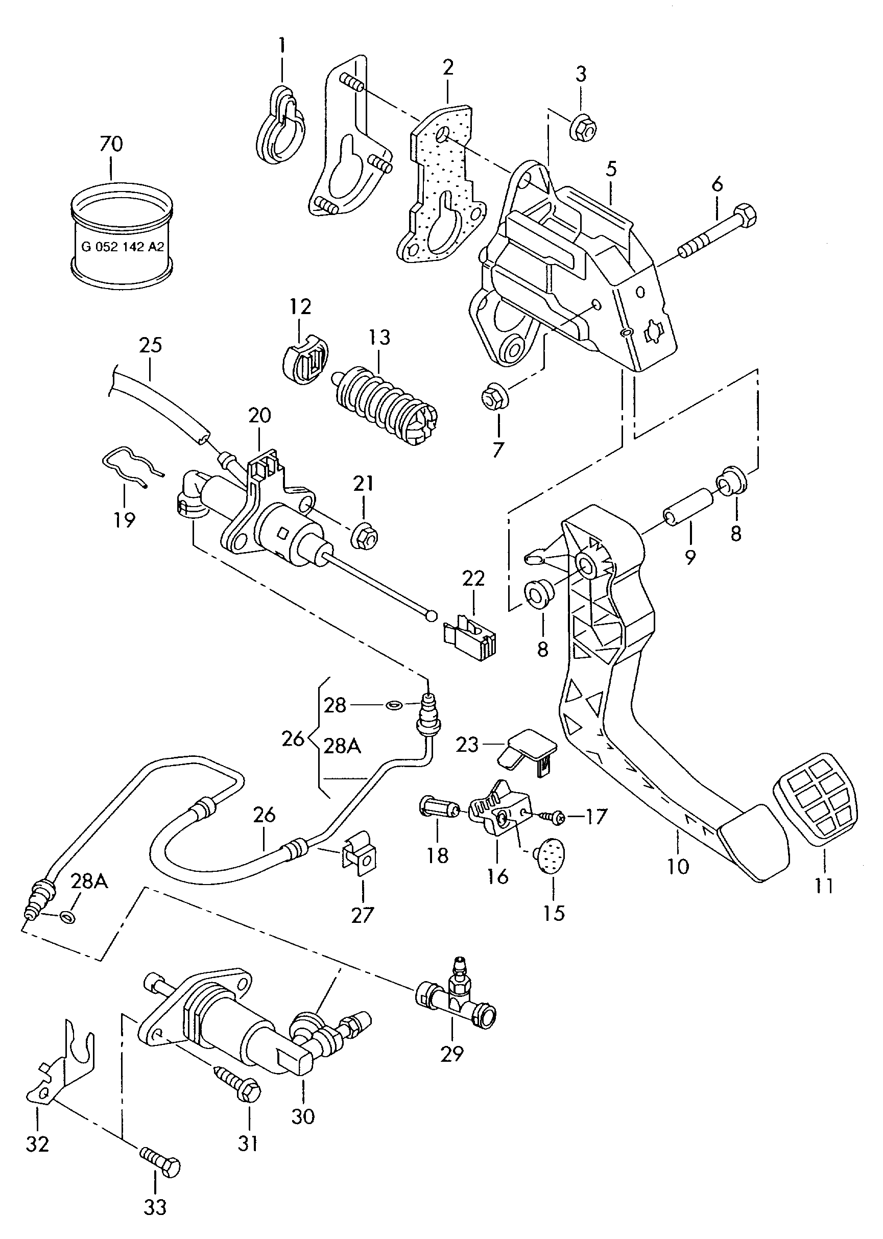 VAG 6R0 721 261 A - Рабочий цилиндр, система сцепления autospares.lv