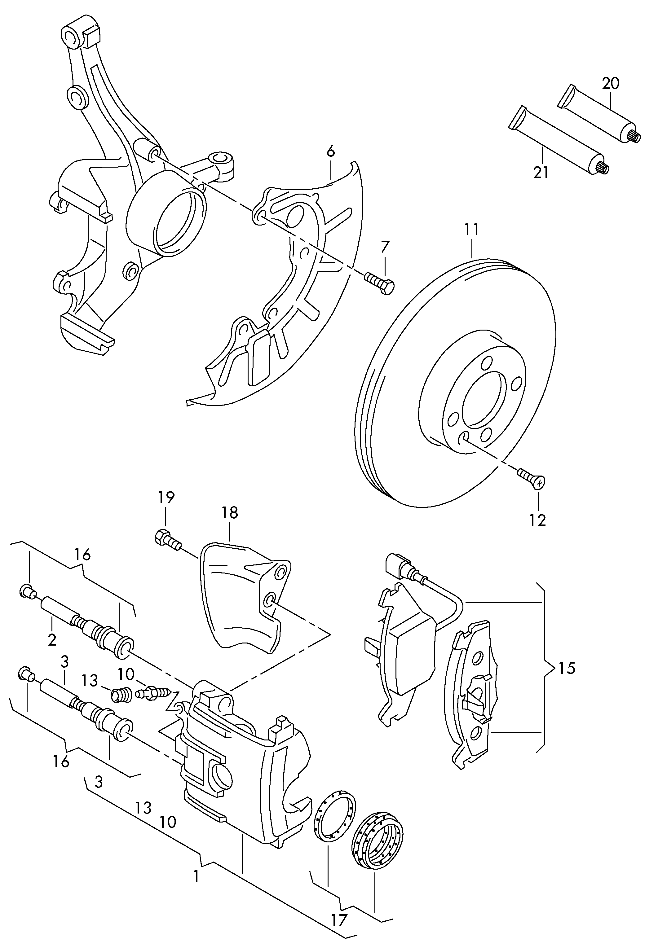 VW 1K0 615 123 D - Тормозной суппорт autospares.lv