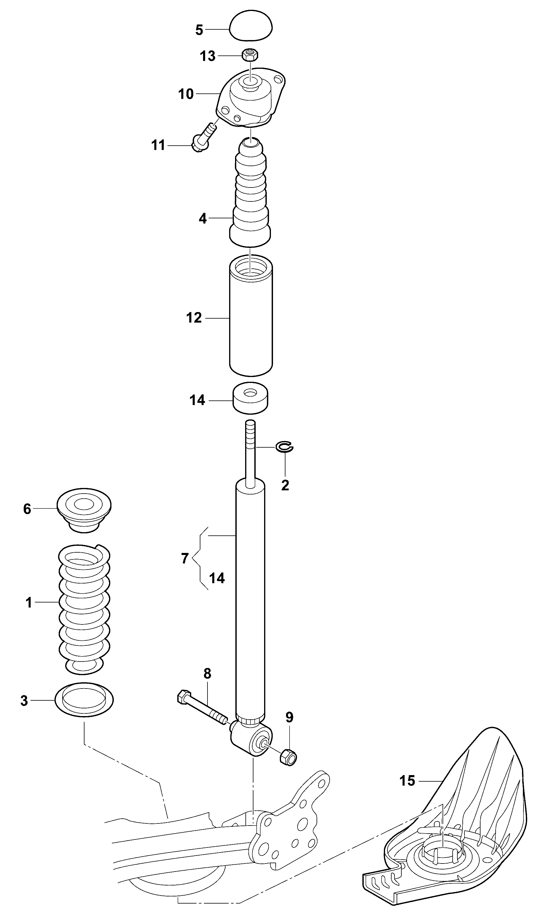 VAG 6Q0513025AH - Амортизатор autospares.lv