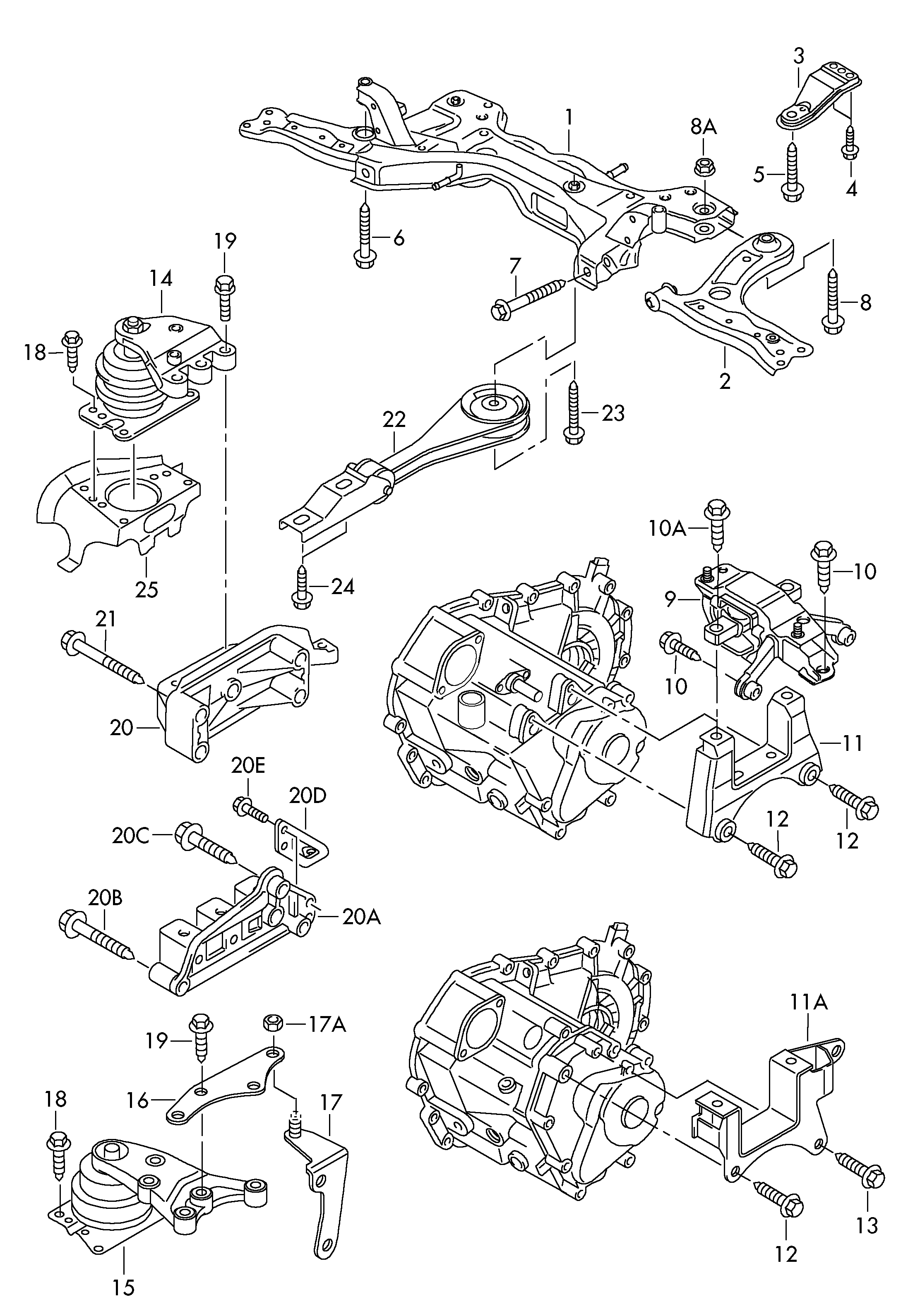 AUDI 6R0199167AA - Подушка, опора, подвеска двигателя autospares.lv