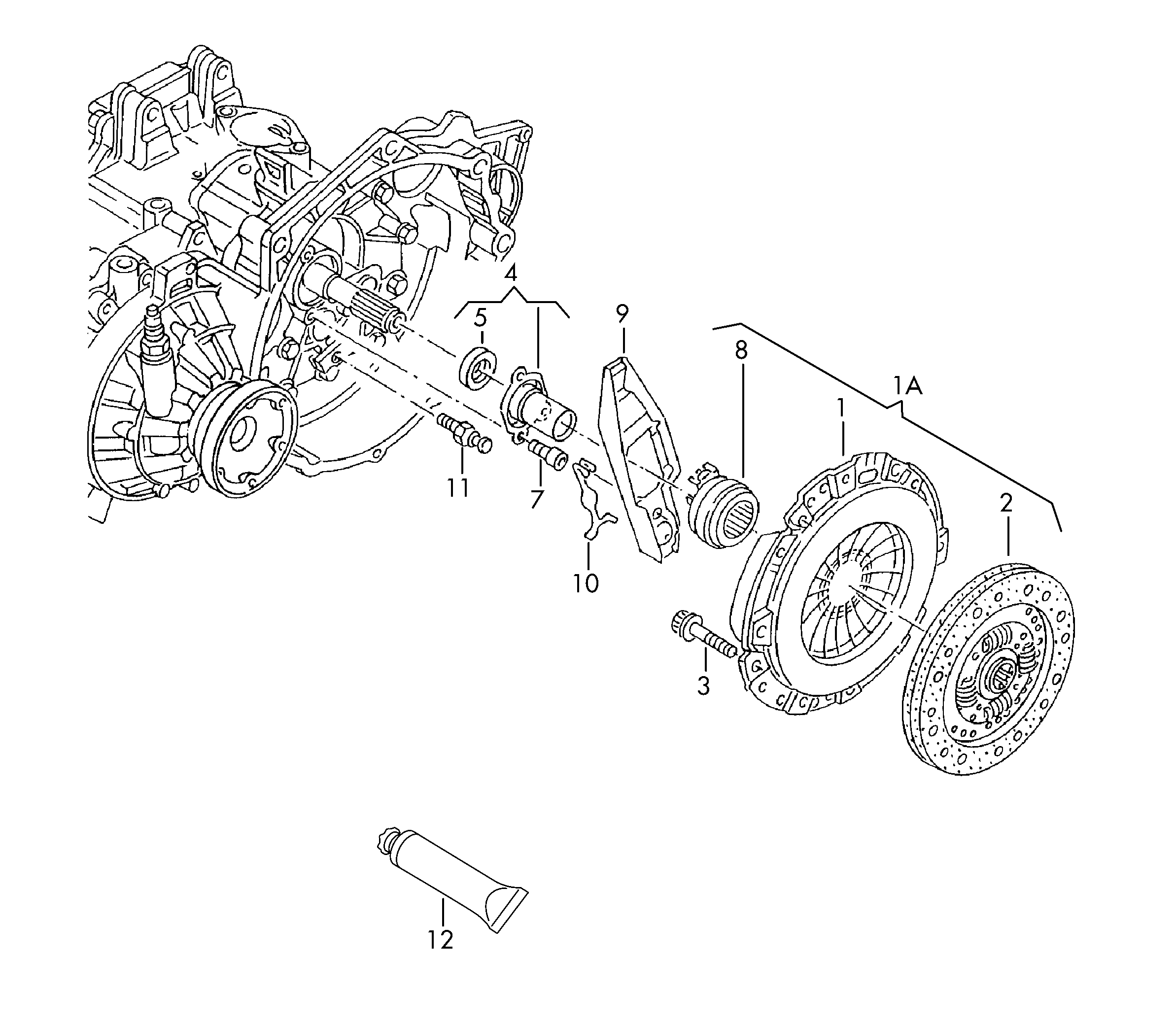 VW 038141032D - Комплект сцепления autospares.lv