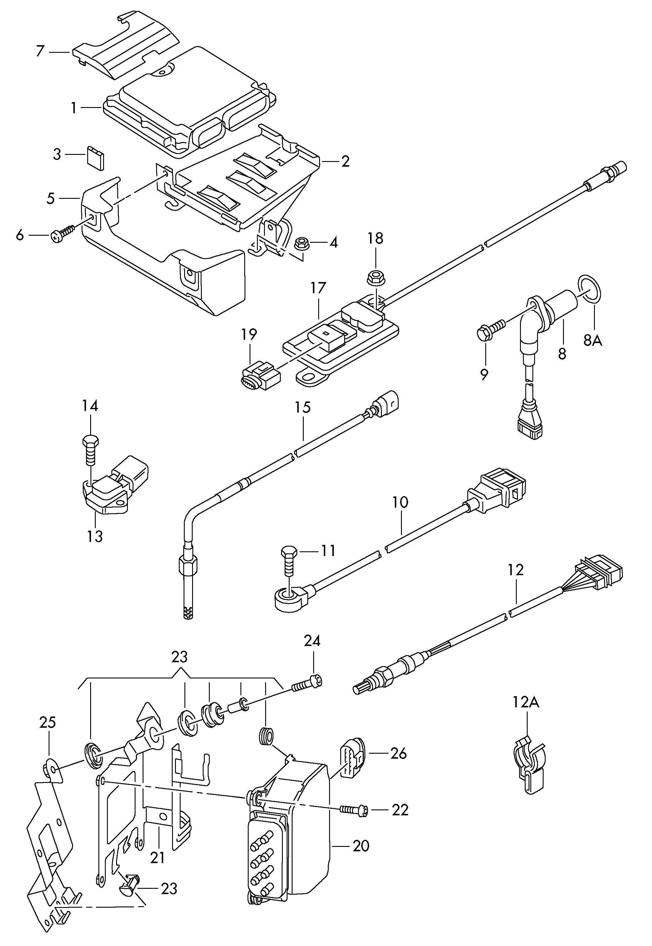 VW 03G906051E - Датчик, давление во впускной трубе autospares.lv