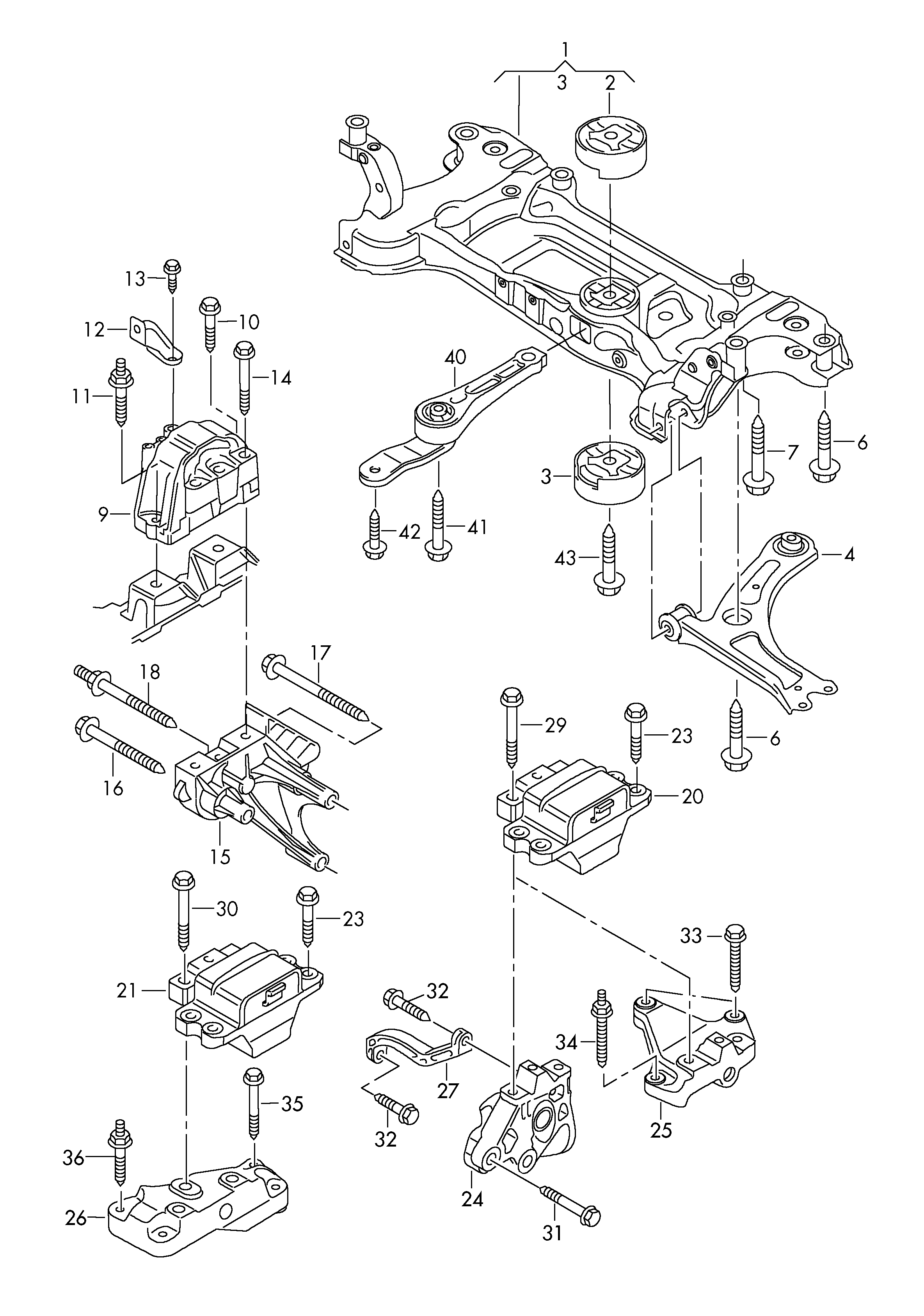 VW 1K0 199 555 T - Подвеска, ступенчатая коробка передач autospares.lv