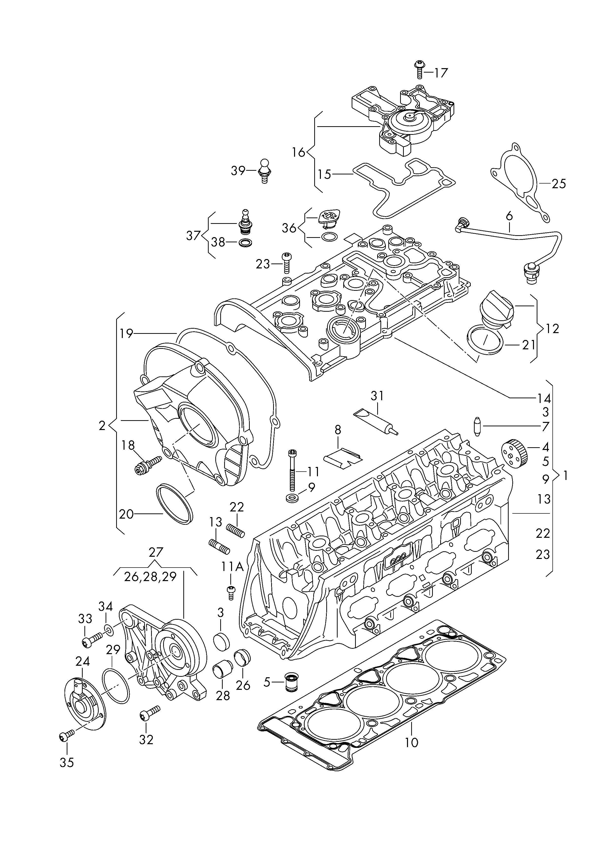 VW 06H103383AF - Прокладка, головка цилиндра autospares.lv