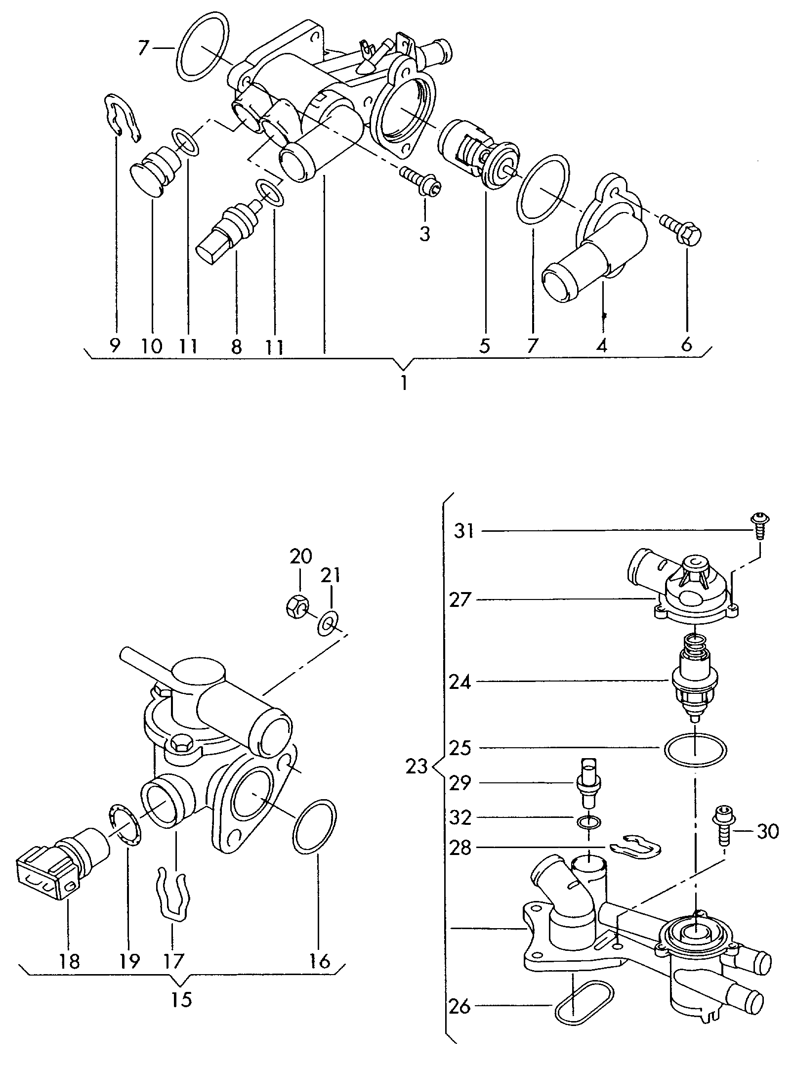 Seat 032121119J - Прокладка, термостат autospares.lv