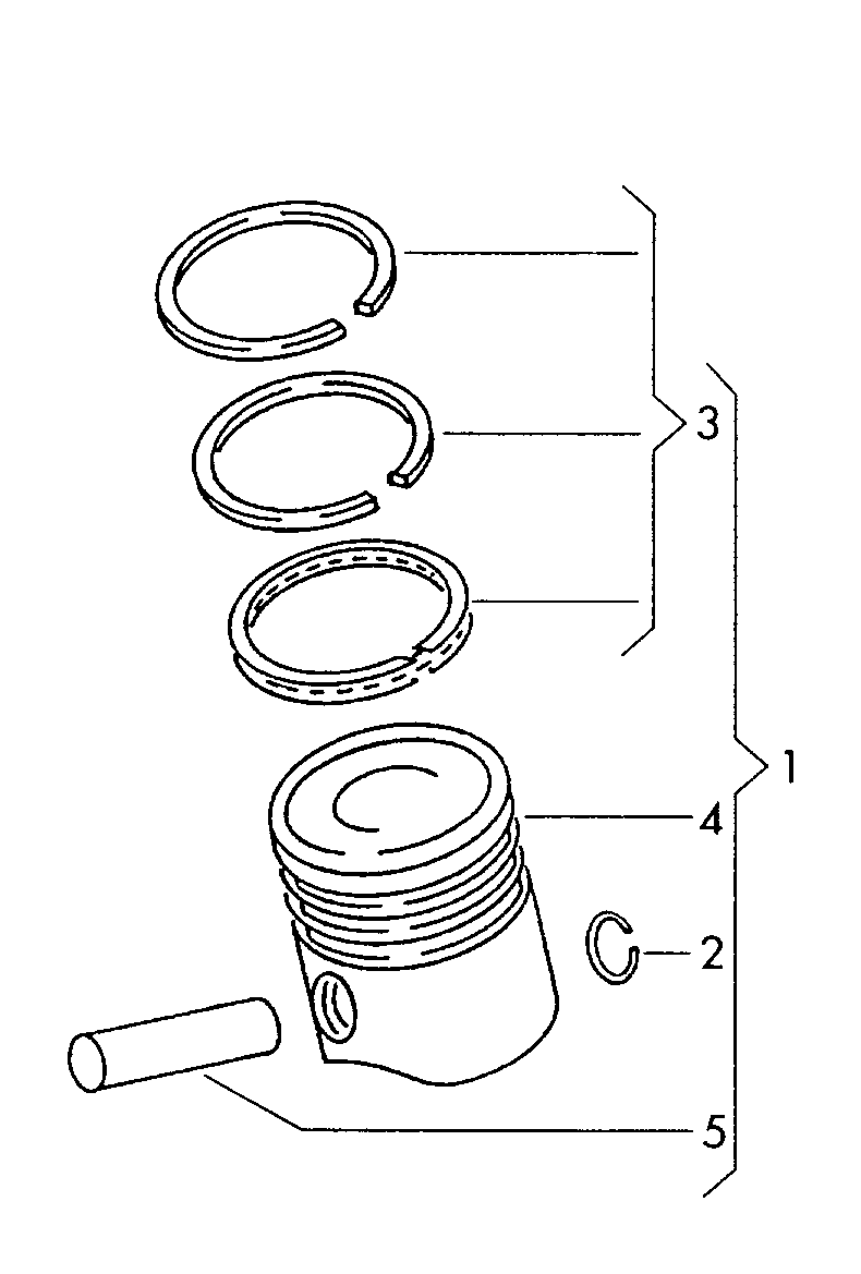 VAG 036 198 151 K - Комплект поршневых колец autospares.lv