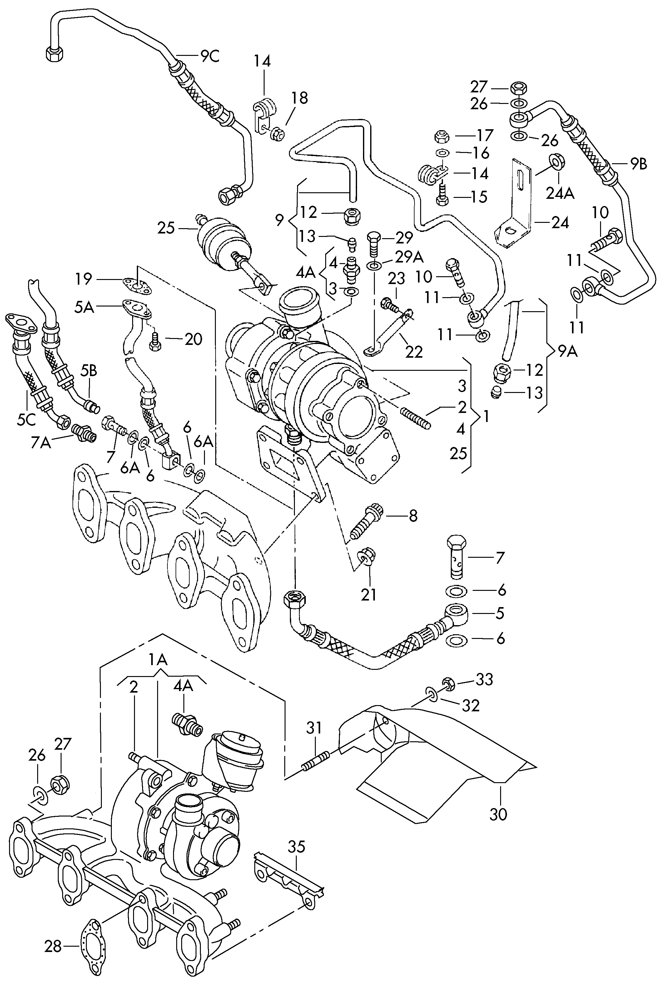 VAG 038145701AX - Турбина, компрессор autospares.lv