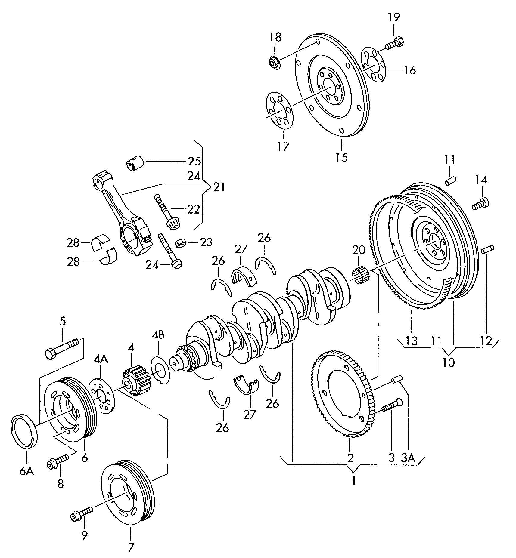 VW N  90242804 - Шкив коленчатого вала autospares.lv