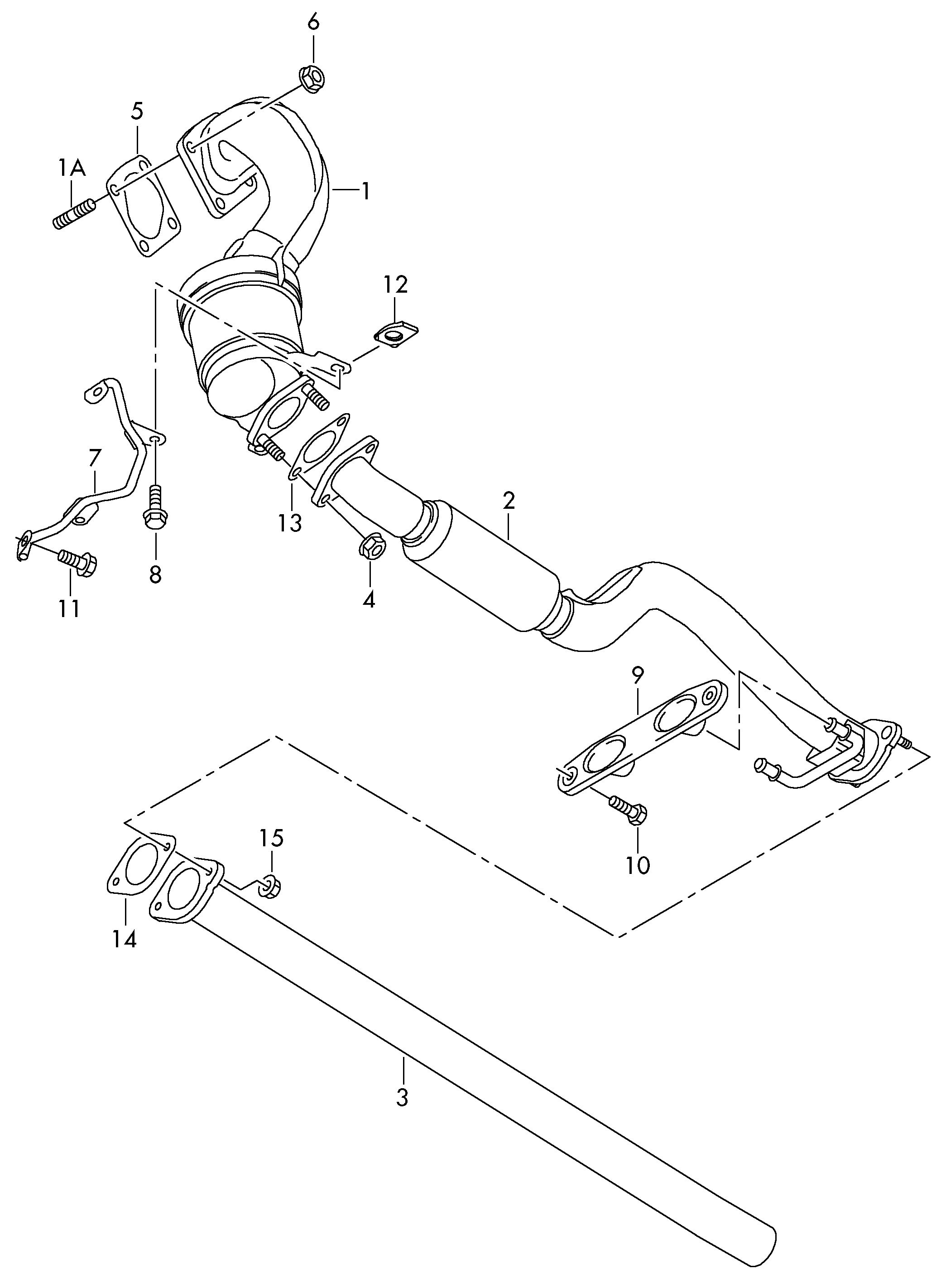 VW 1K0254211AX - Catalytic converter autospares.lv