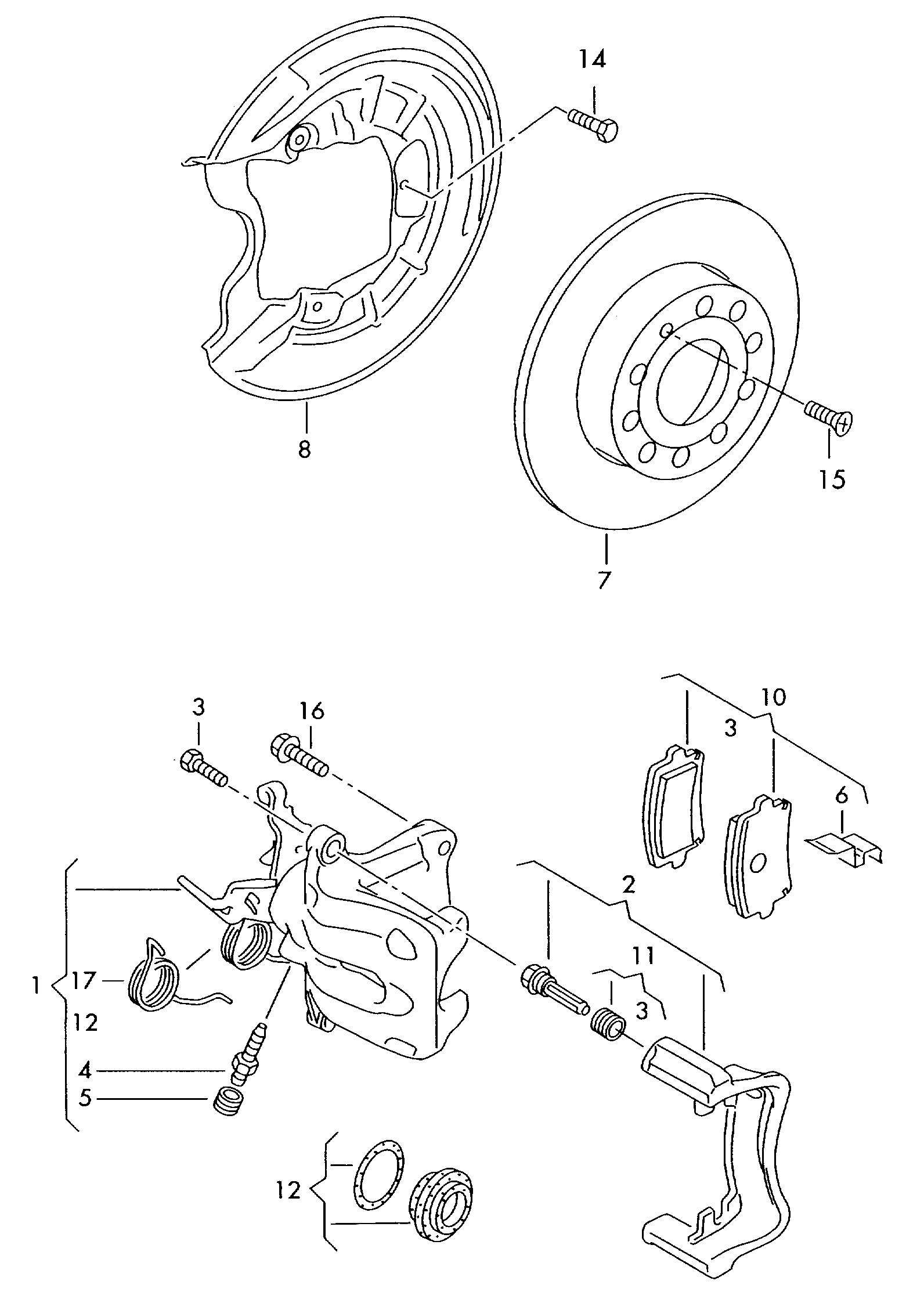 VAG 1Z0 615 423 - Тормозной суппорт autospares.lv