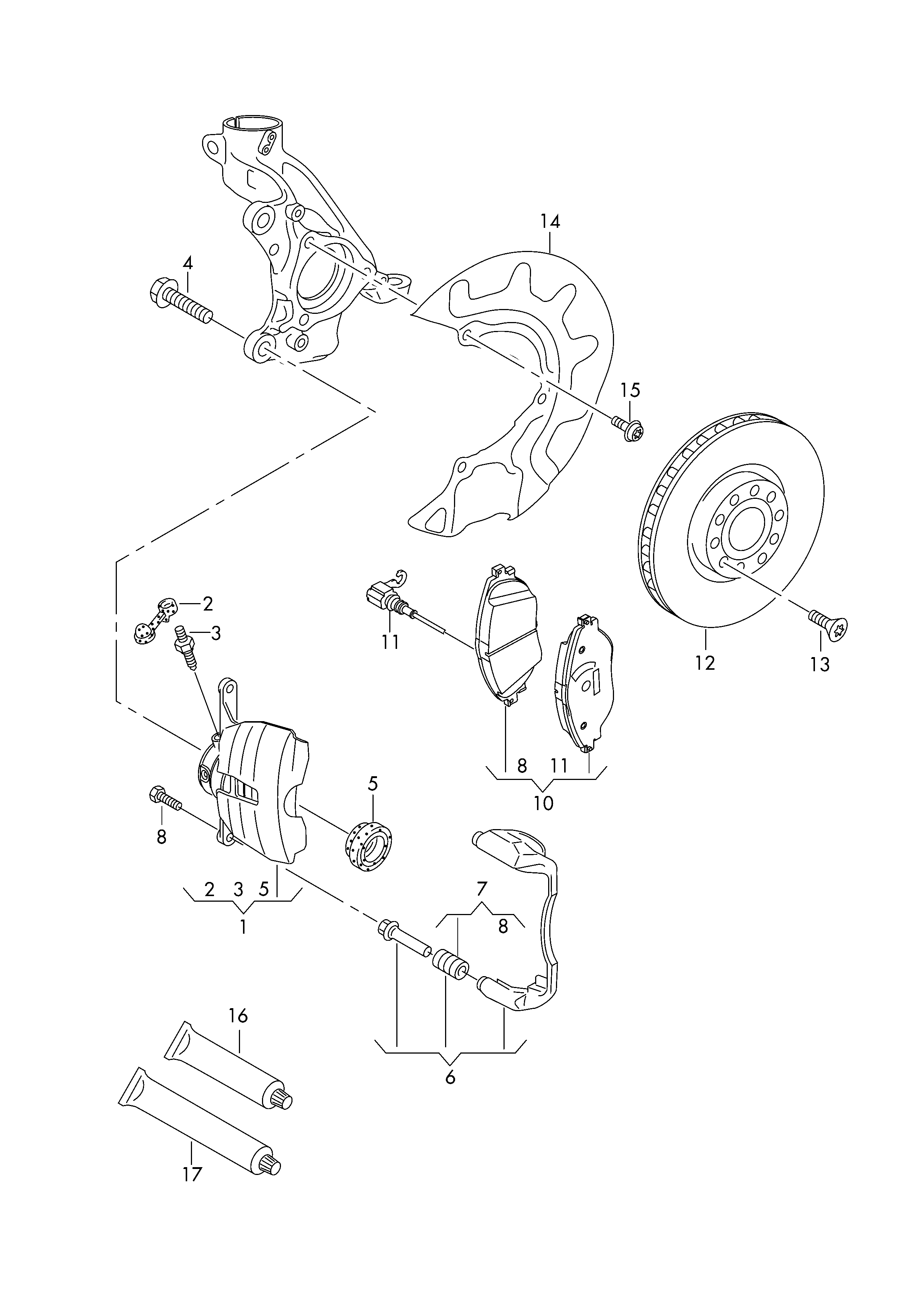 VAG 8V0 615 123D - Тормозной суппорт autospares.lv