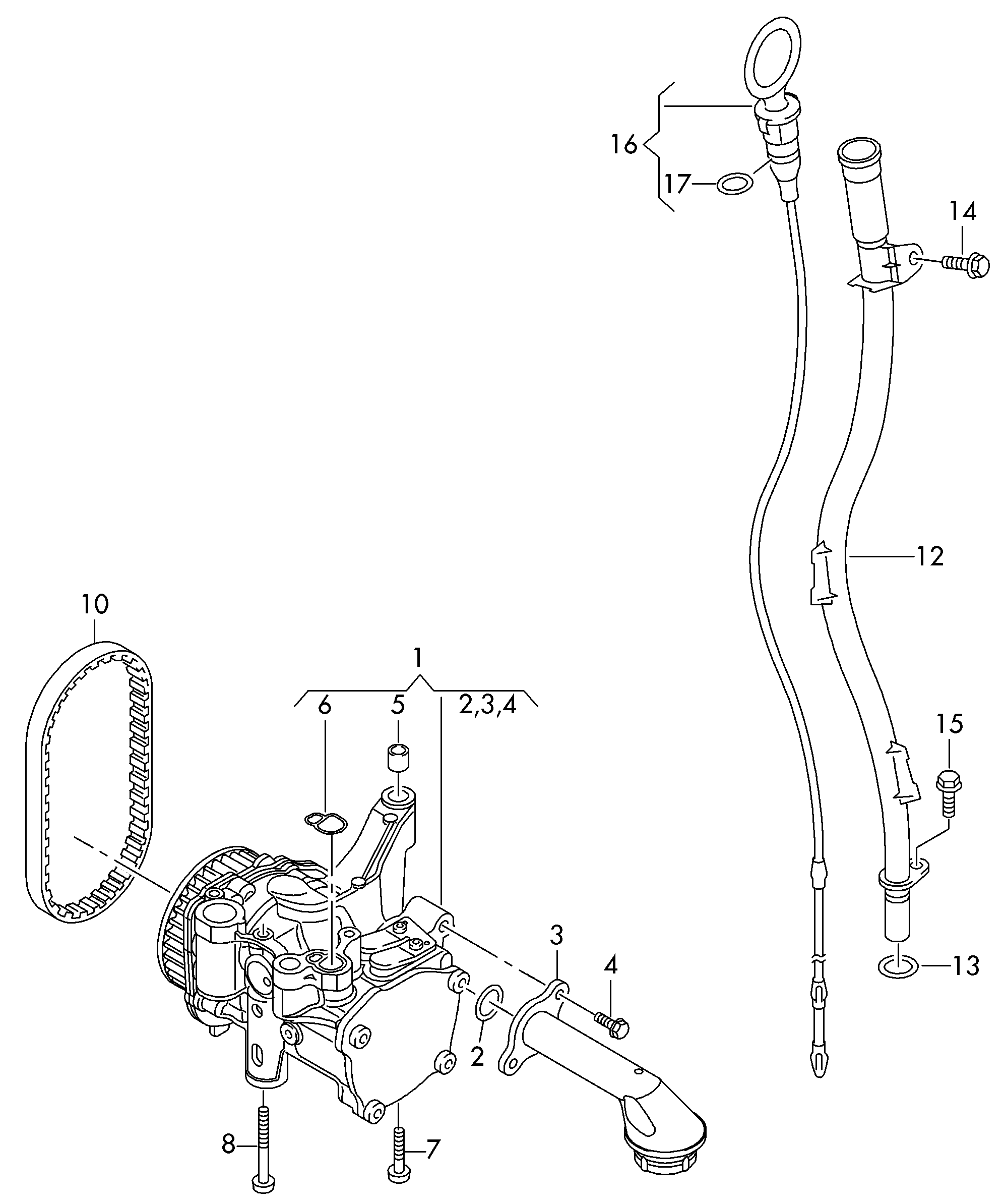 Seat 04L 115 264 A - Комплект зубчатого ремня ГРМ autospares.lv