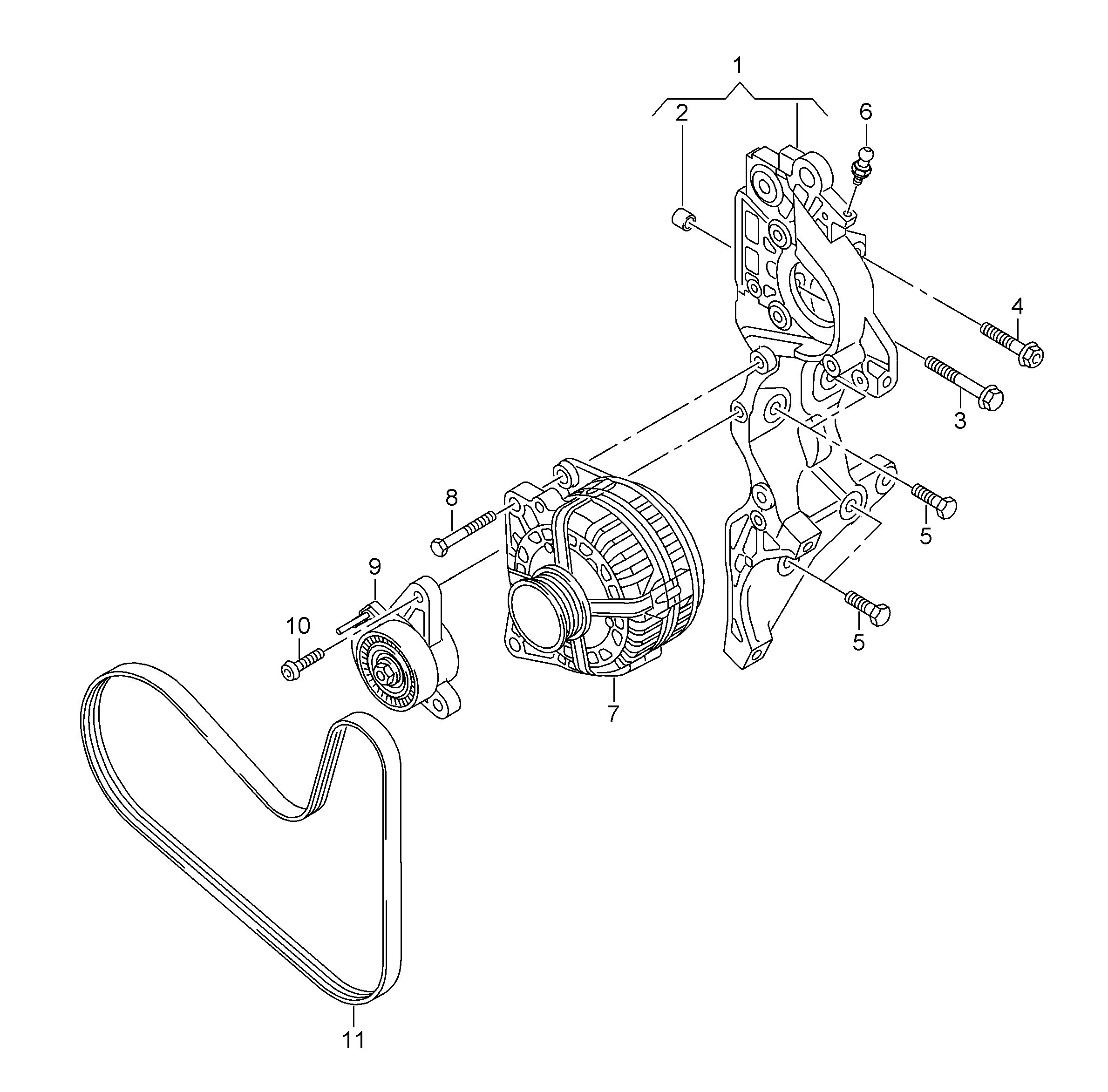 Seat 04L 260 849 C - Поликлиновой ремень autospares.lv