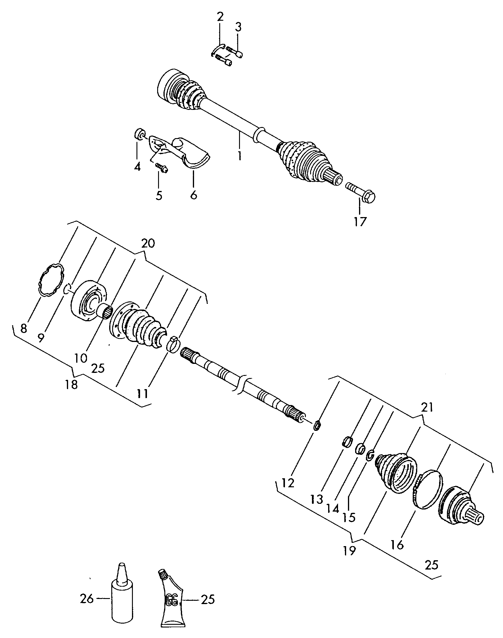 Skoda 1K0 407 271 DJ - Приводной вал autospares.lv