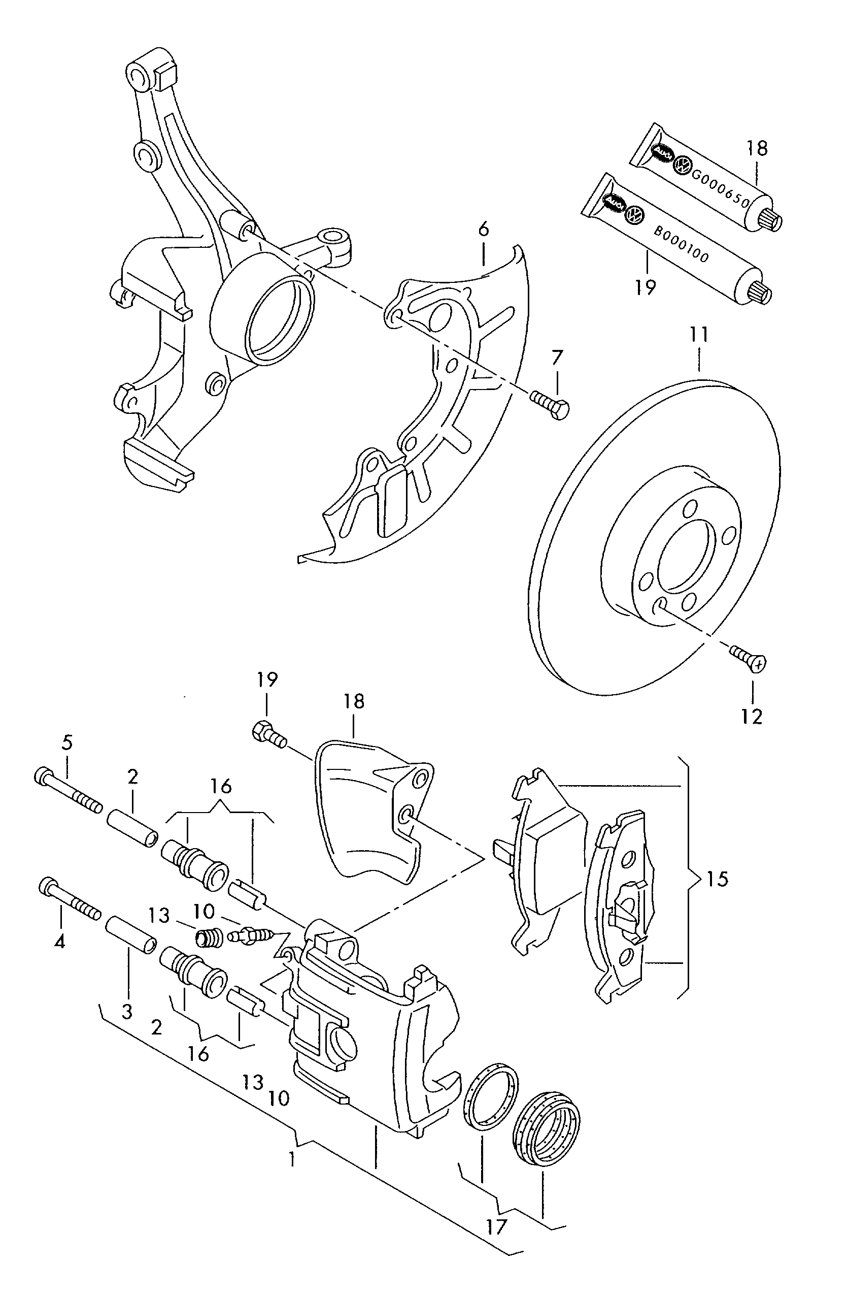 Porsche 1J0 698 151E - Тормозные колодки, дисковые, комплект autospares.lv