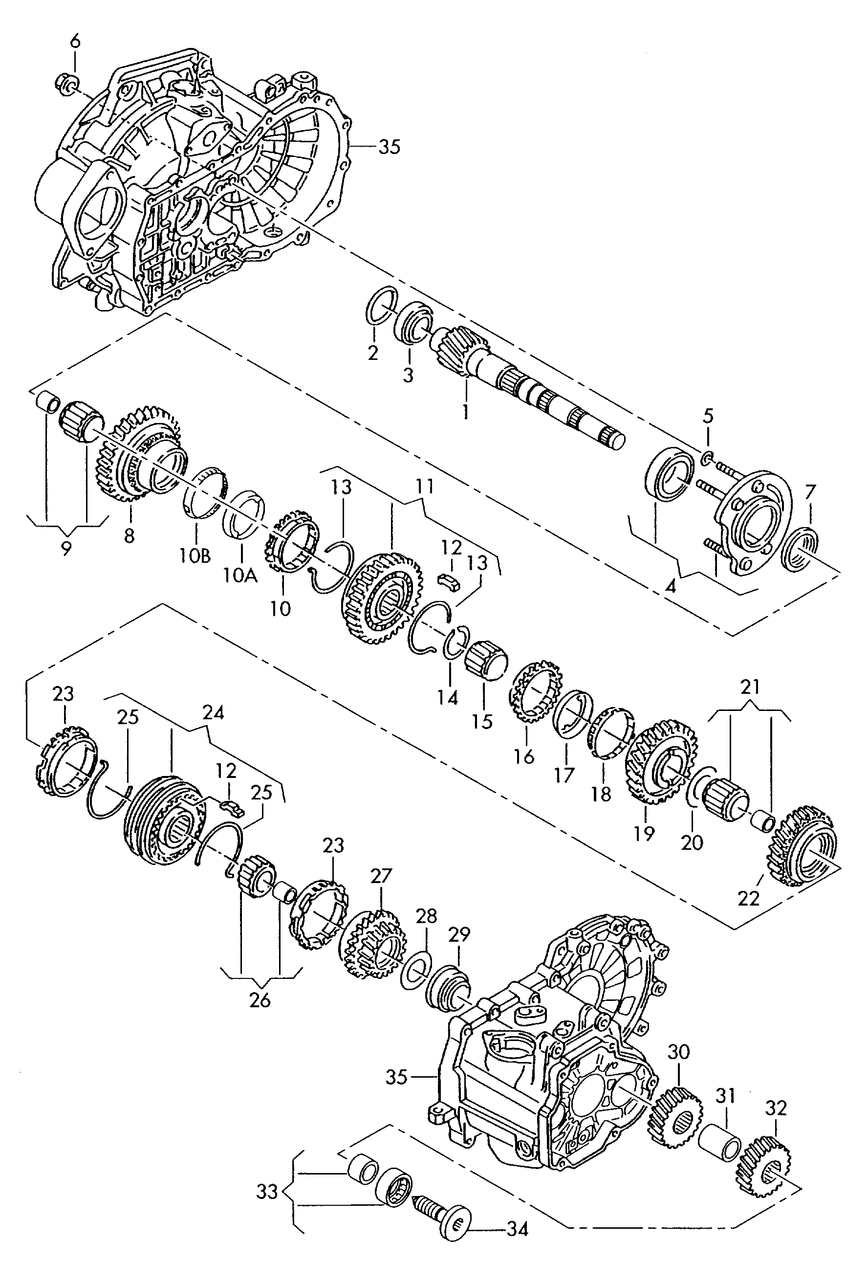 Seat 02A 311 375 C - Ремонтный комплект, ступенчатая коробка передач autospares.lv