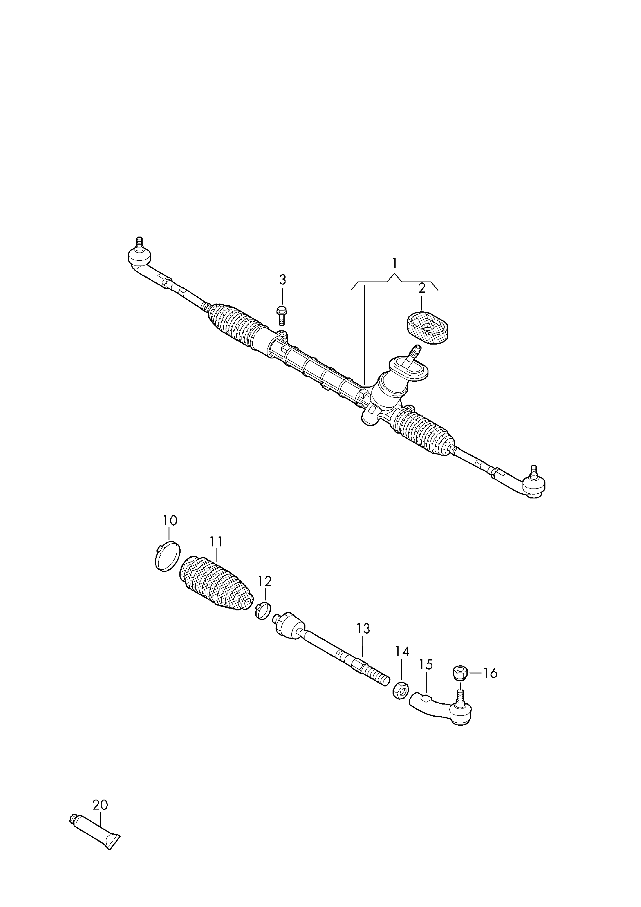 Seat 6C1423057P - Рулевой механизм, рейка autospares.lv