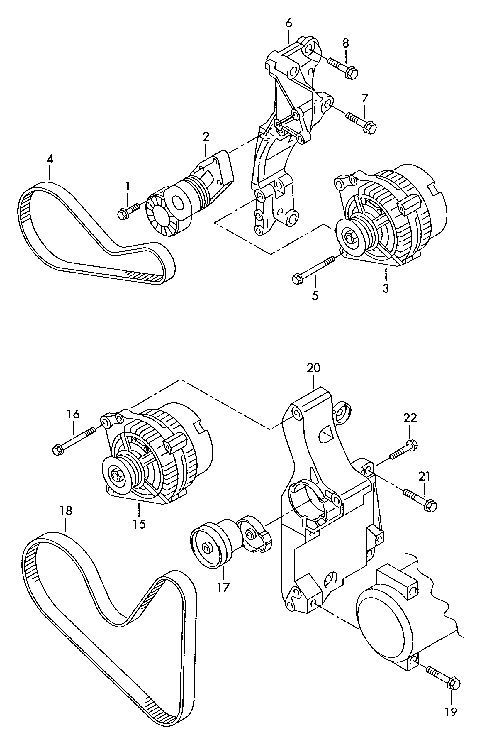 Seat 038 903 137 AA - Поликлиновой ремень autospares.lv