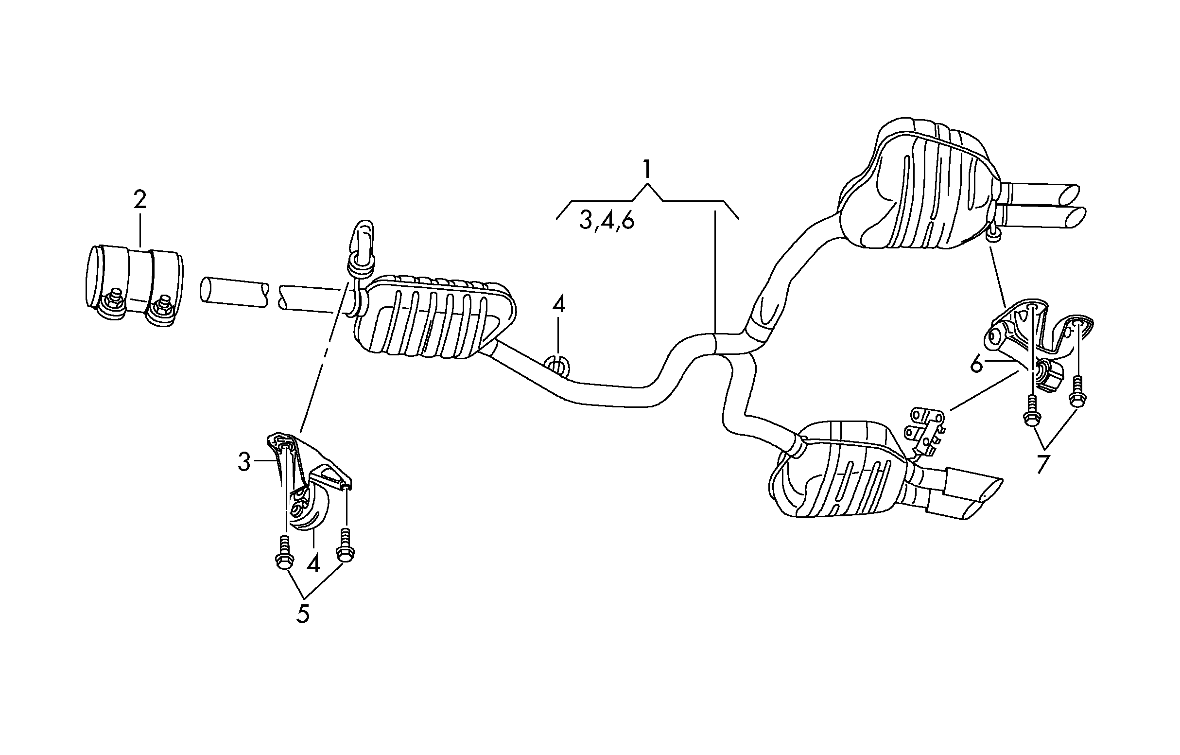VAG (3T0.253.144 A) - Кронштейн, втулка, система выпуска ОГ autospares.lv