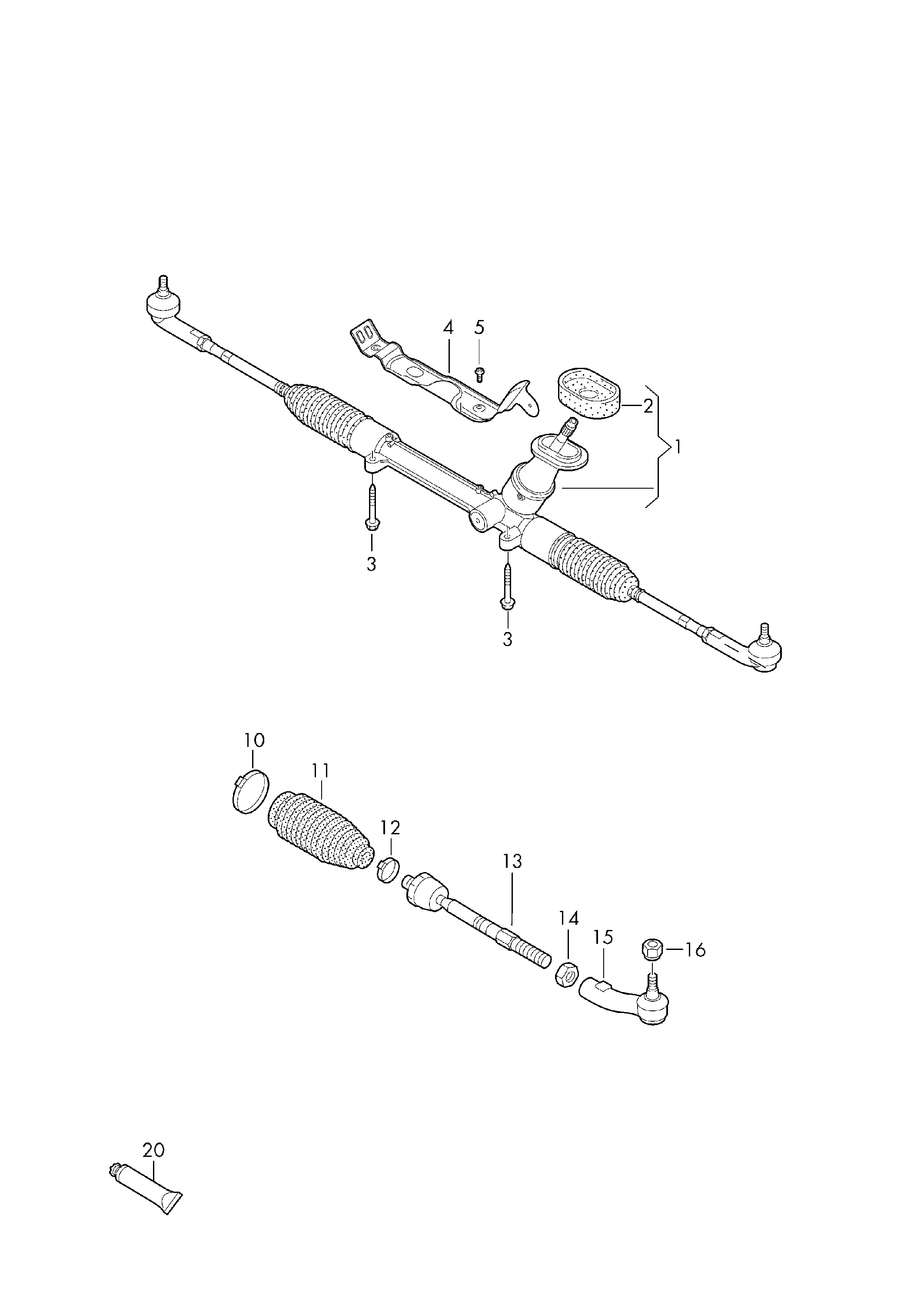 Skoda 6C0 423 810 C - Рулевая тяга autospares.lv